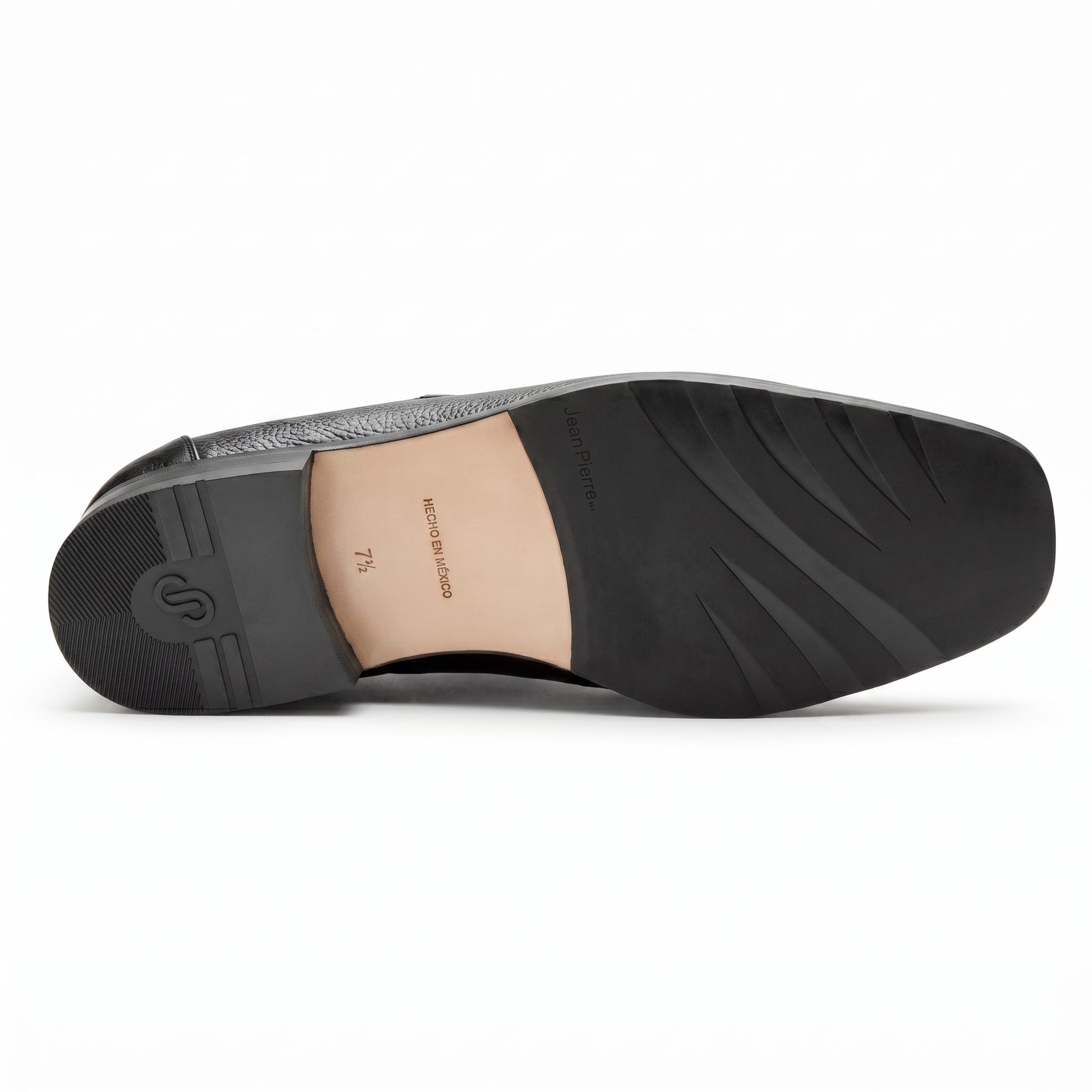 Mocasines confortables de piel con placa metálica  para hombre