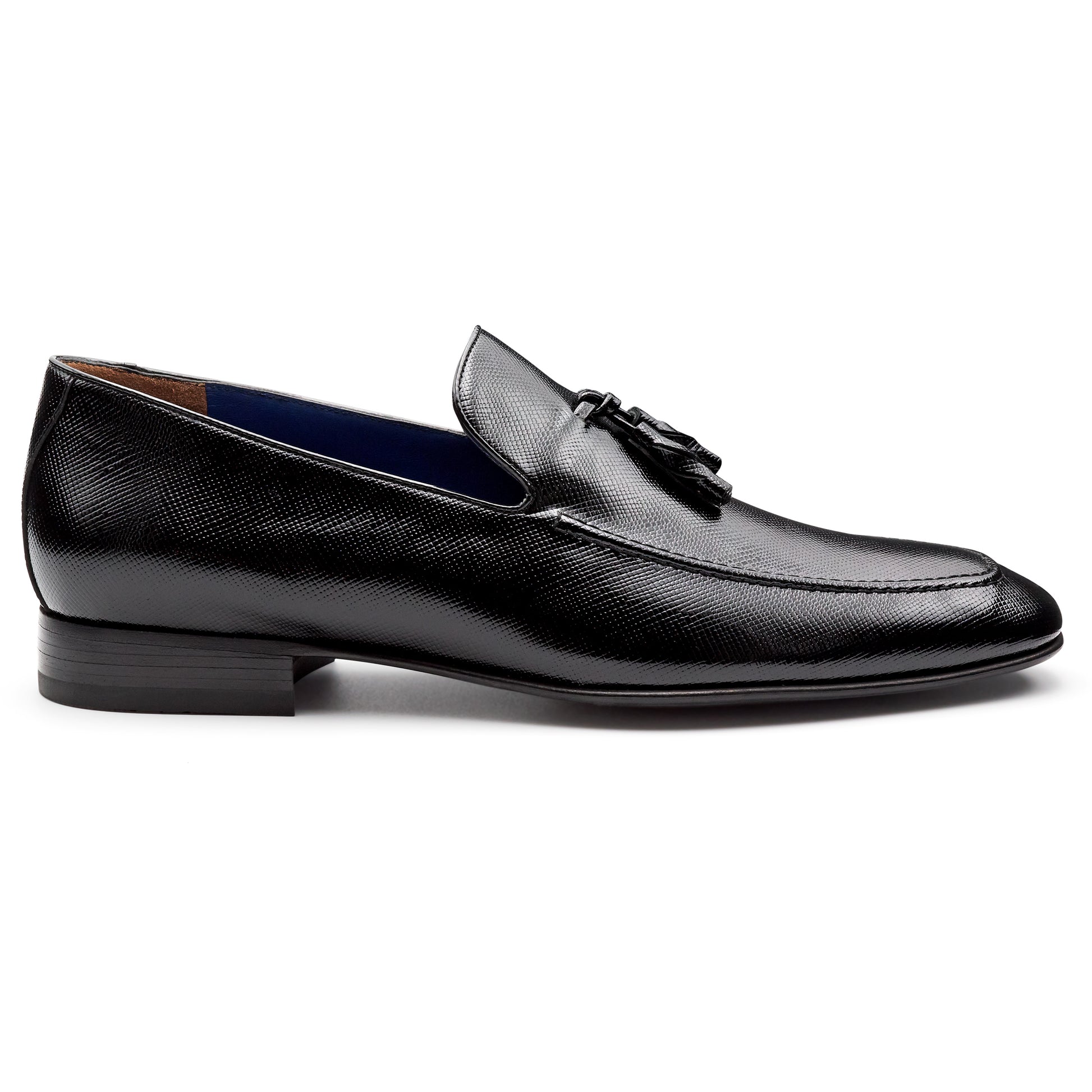 Mocasines de charol texturizado con borlas para hombre