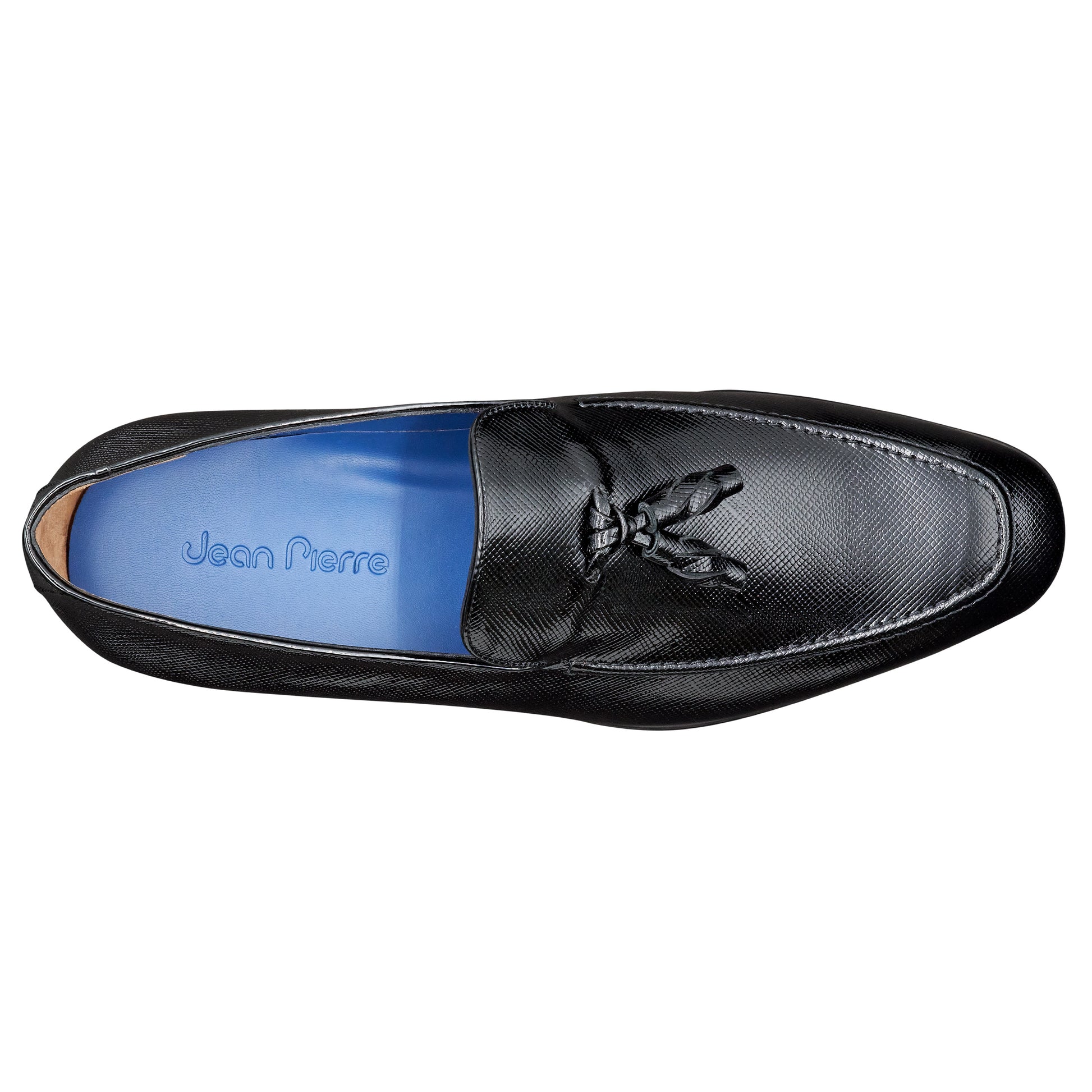 Mocasines de charol texturizado con borlas para hombre