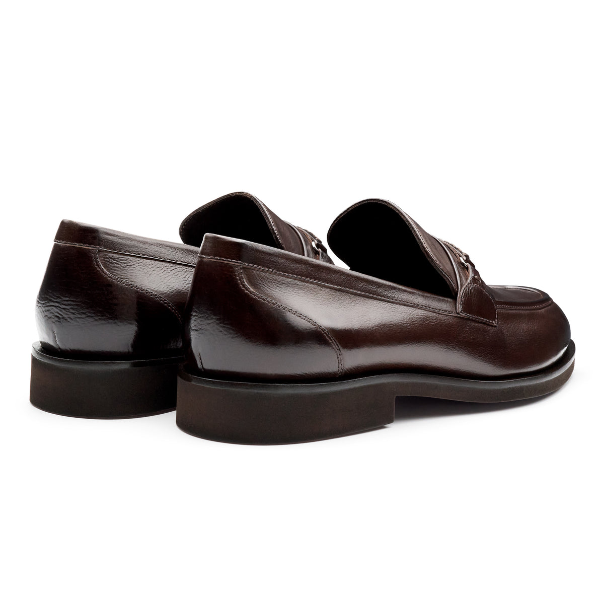 Mocasines de piel con herraje y suela ligera para hombre