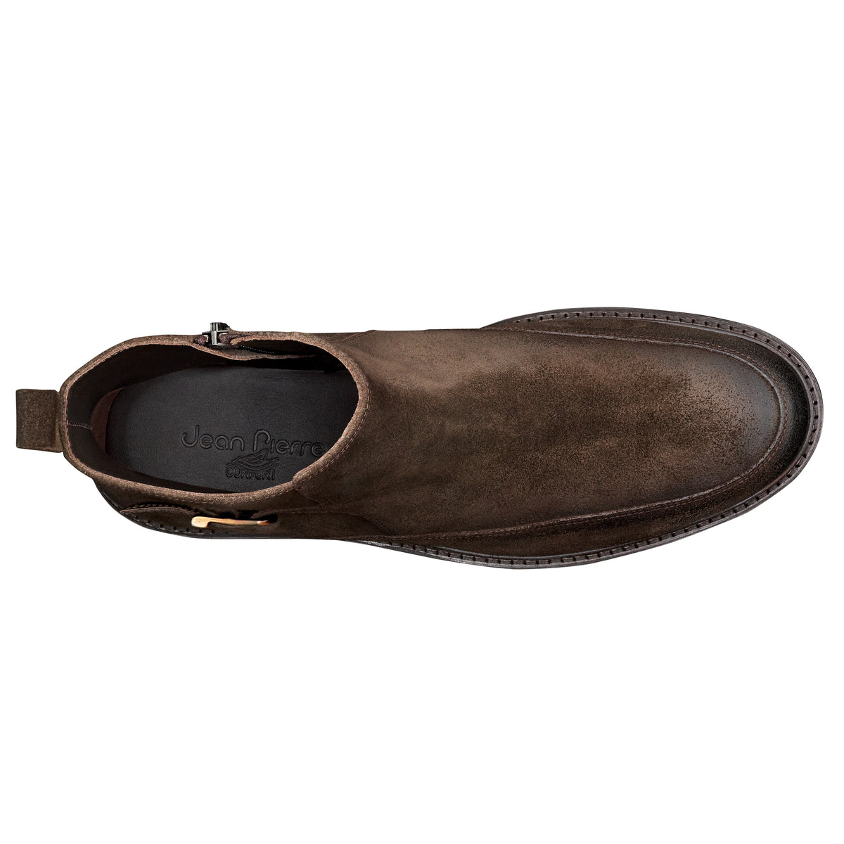 Botines de gamuza tipo chelsea con hebilla para hombre