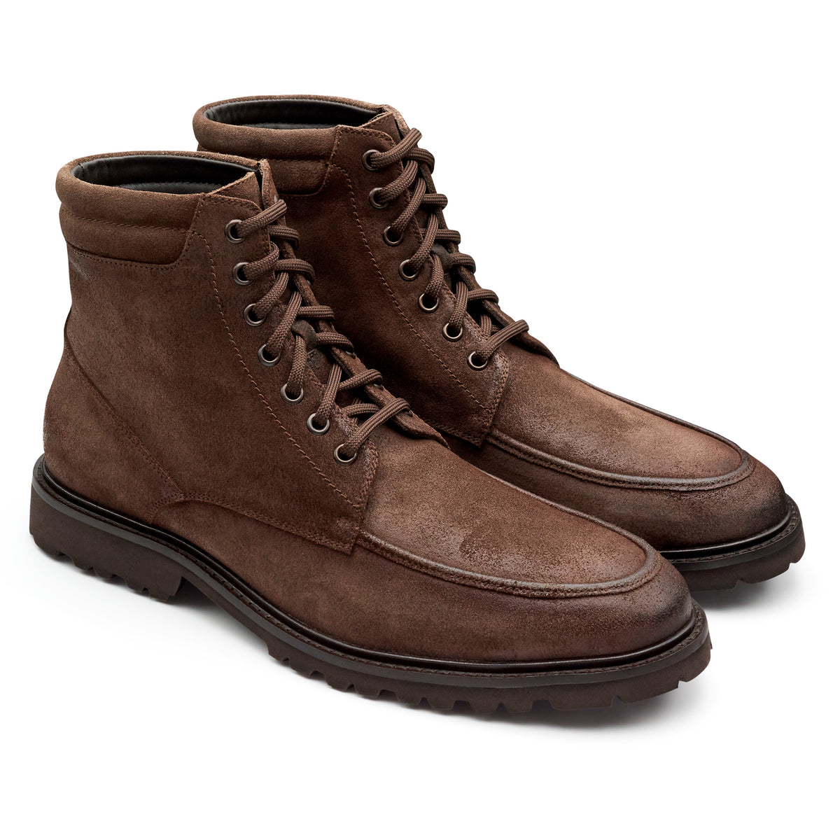Botines de gamuza con agujetas para hombre