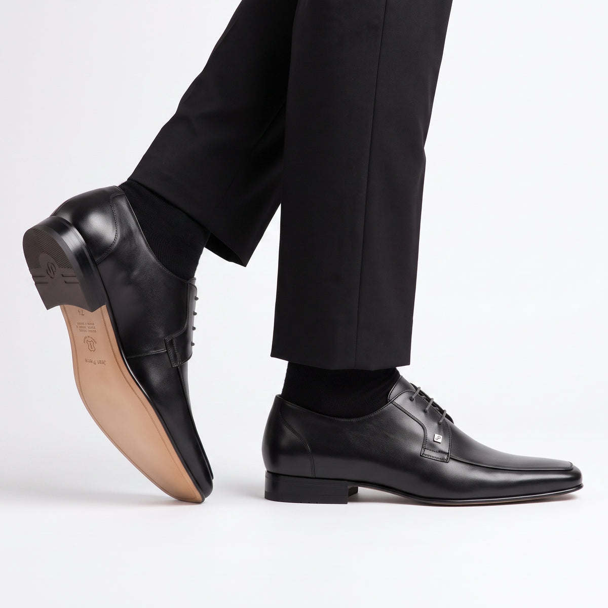 Zapatos de vestir derby en piel para hombre (color café)