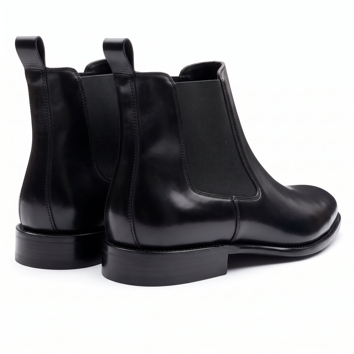 Botas chelsea de piel con suela de cuero para hombre