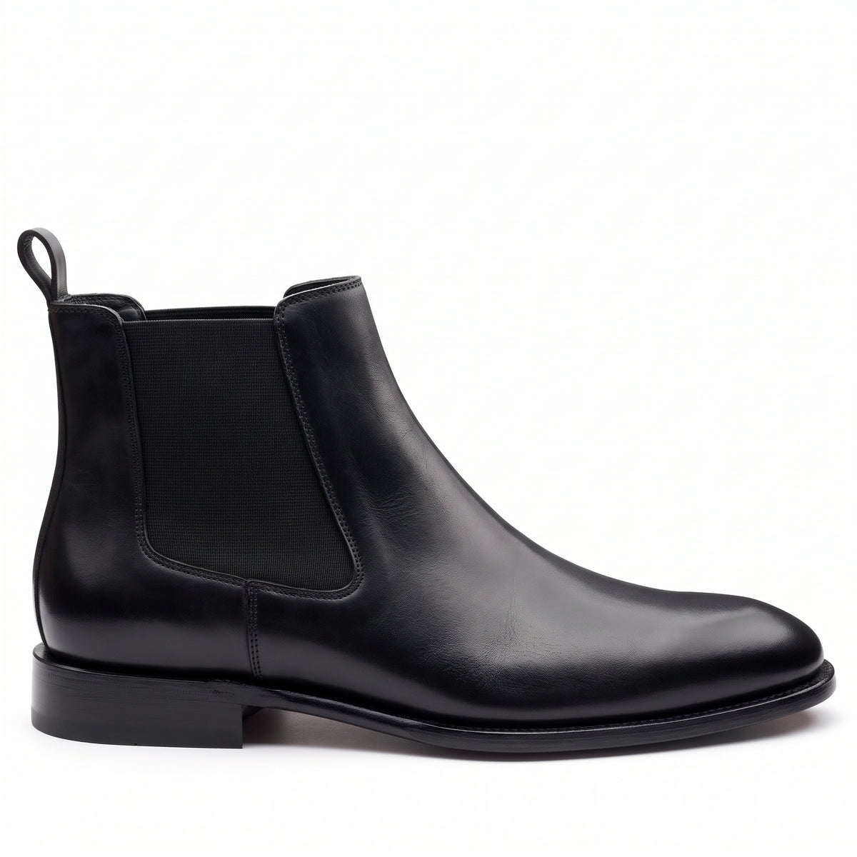 Botas chelsea de piel con suela de cuero para hombre