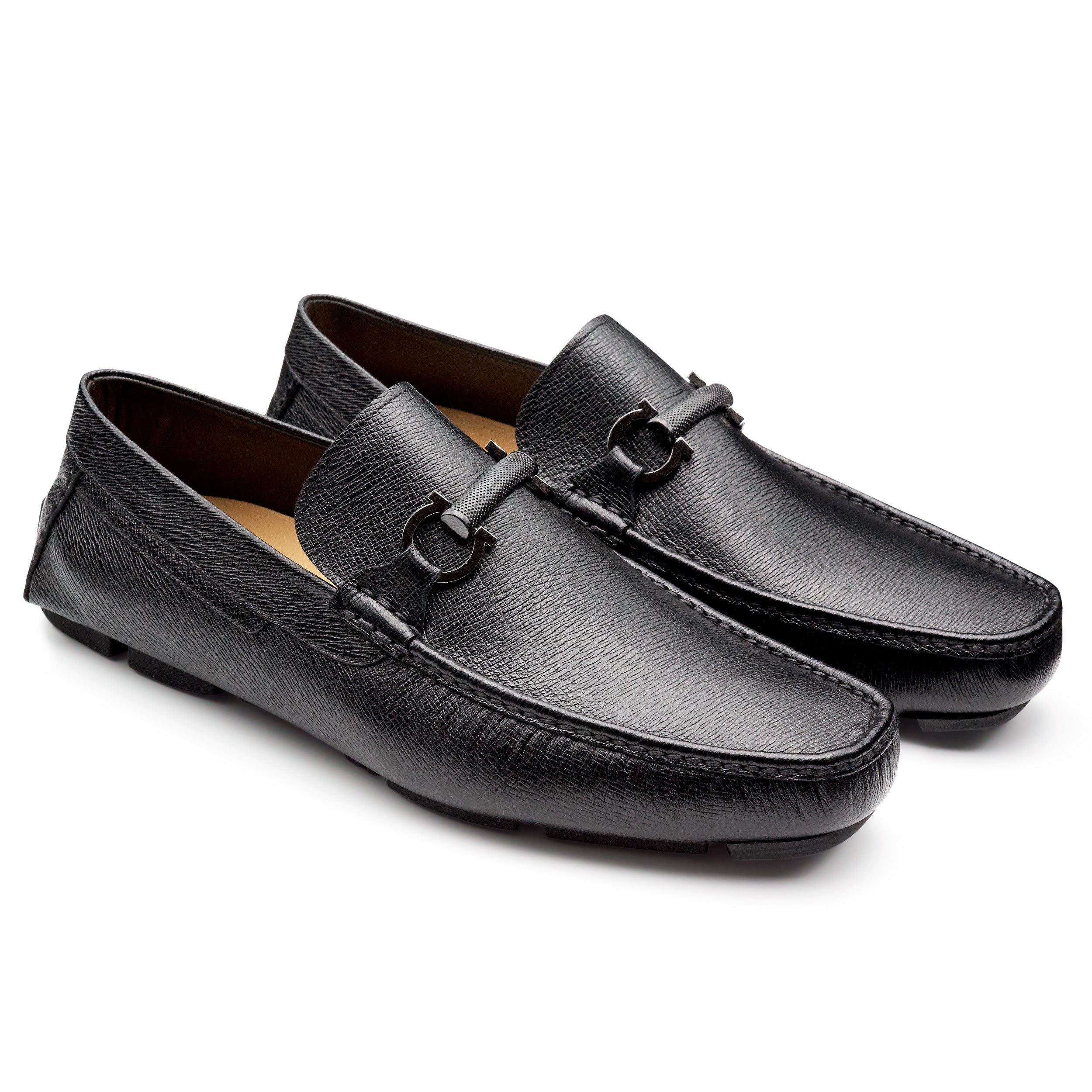 Mocasines de piel tipo driver con herraje