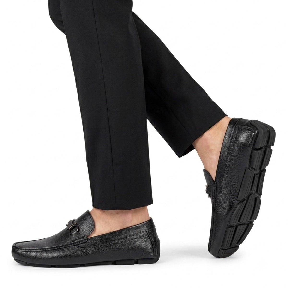 Mocasines de piel tipo driver con herraje