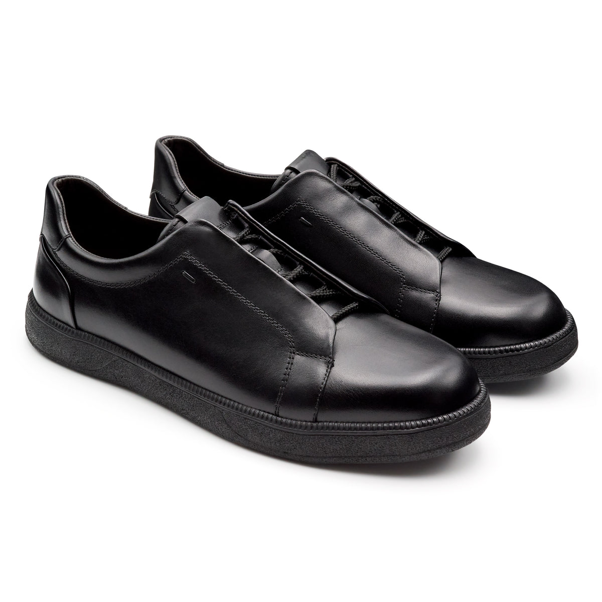 Tenis de piel pintado a mano para hombre