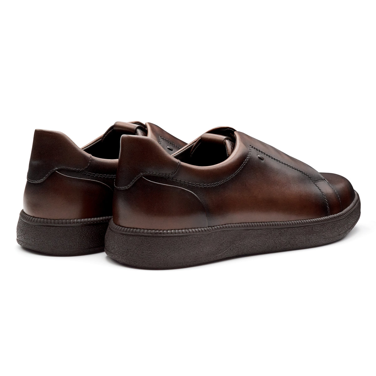 Tenis de piel pintado a mano para hombre