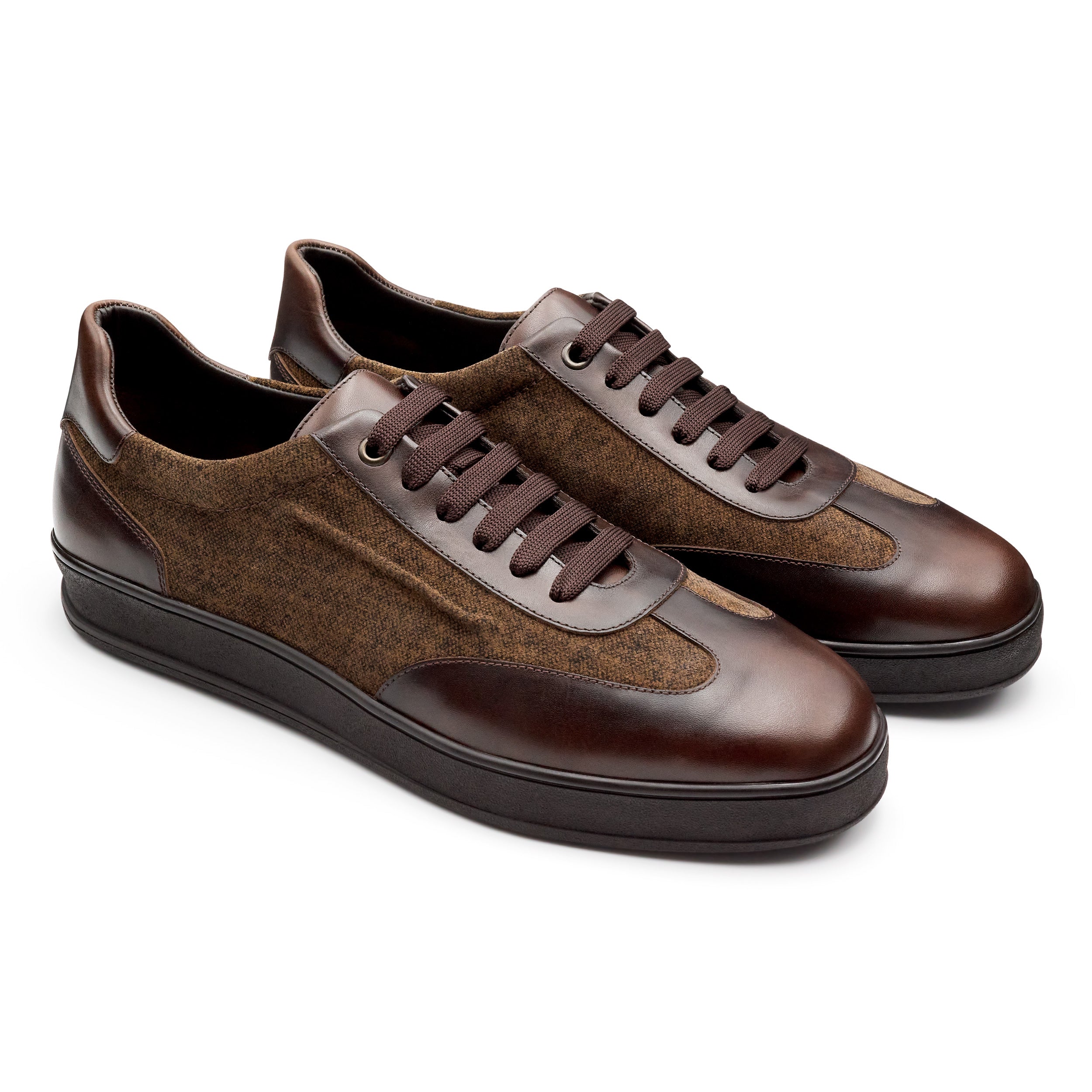 Tenis de piel y gamuza para hombre