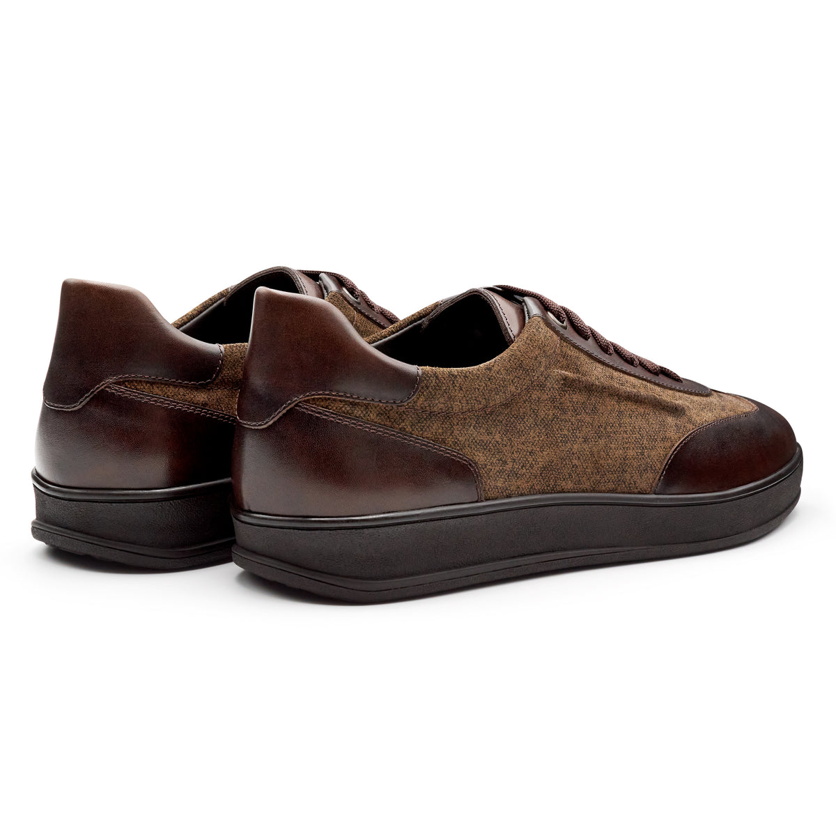Tenis de piel y gamuza para hombre