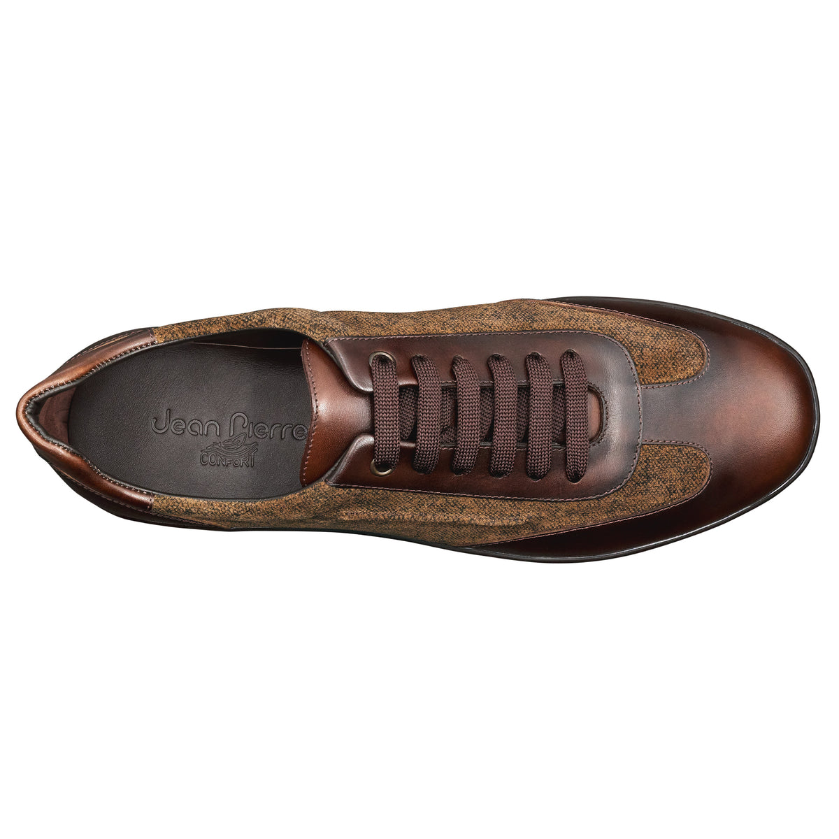Tenis de piel y gamuza para hombre