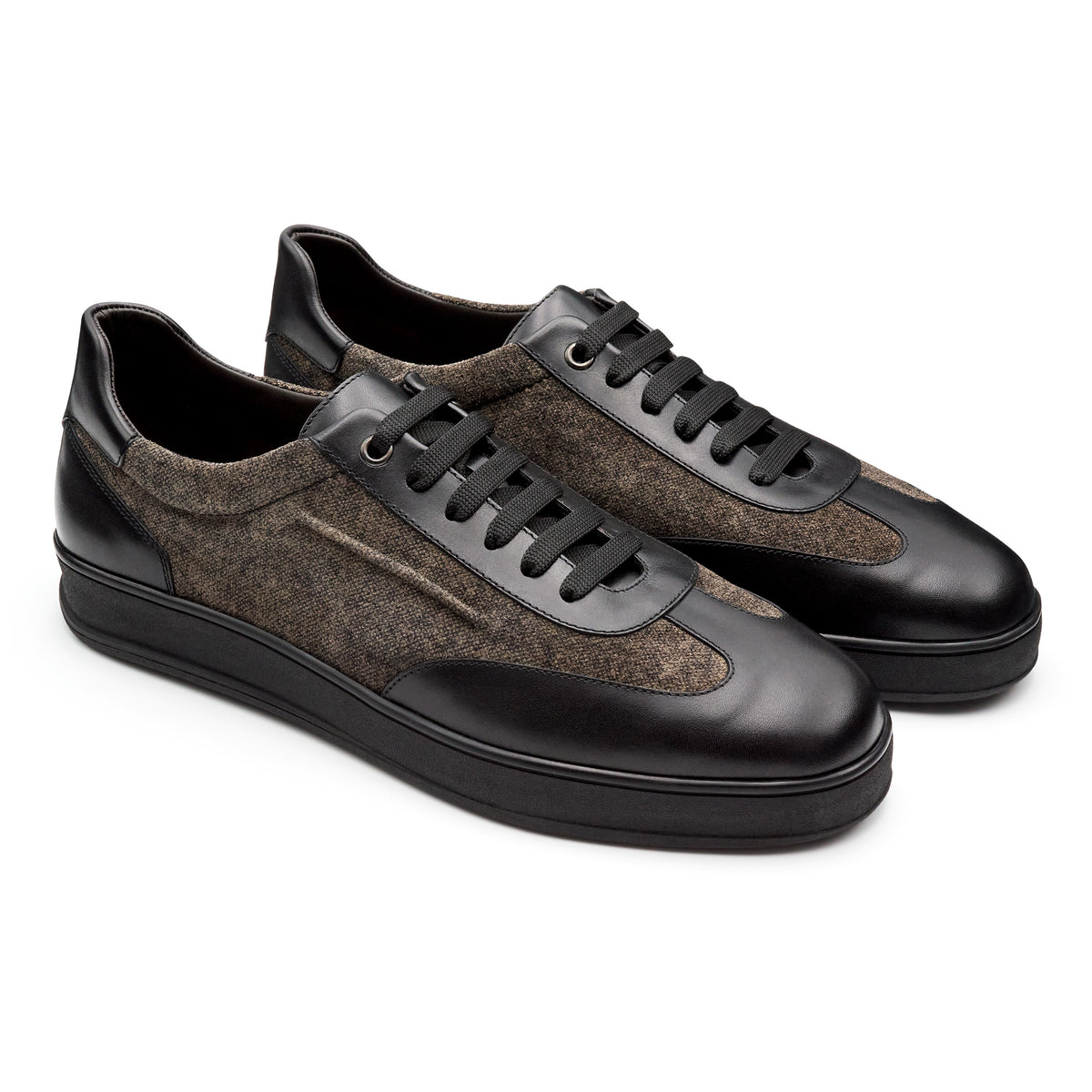 Tenis de piel y gamuza para hombre