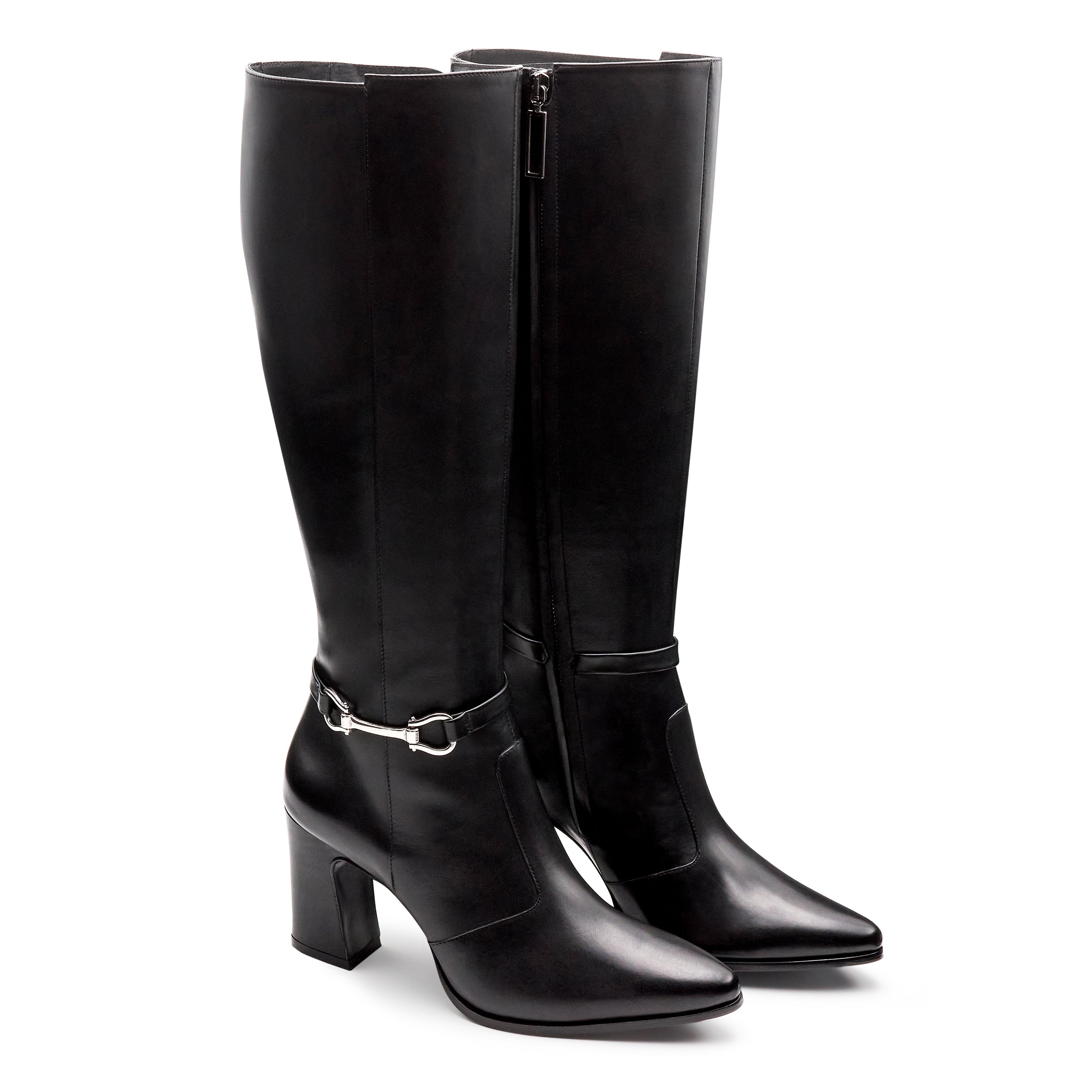 Botas altas con hebilla lateral para mujer