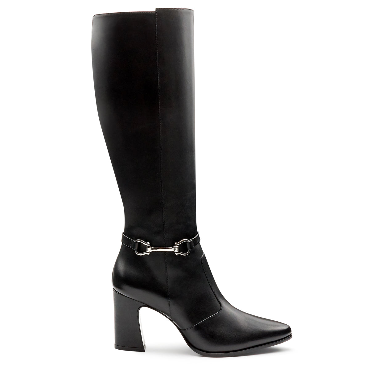 Botas altas con hebilla lateral para mujer