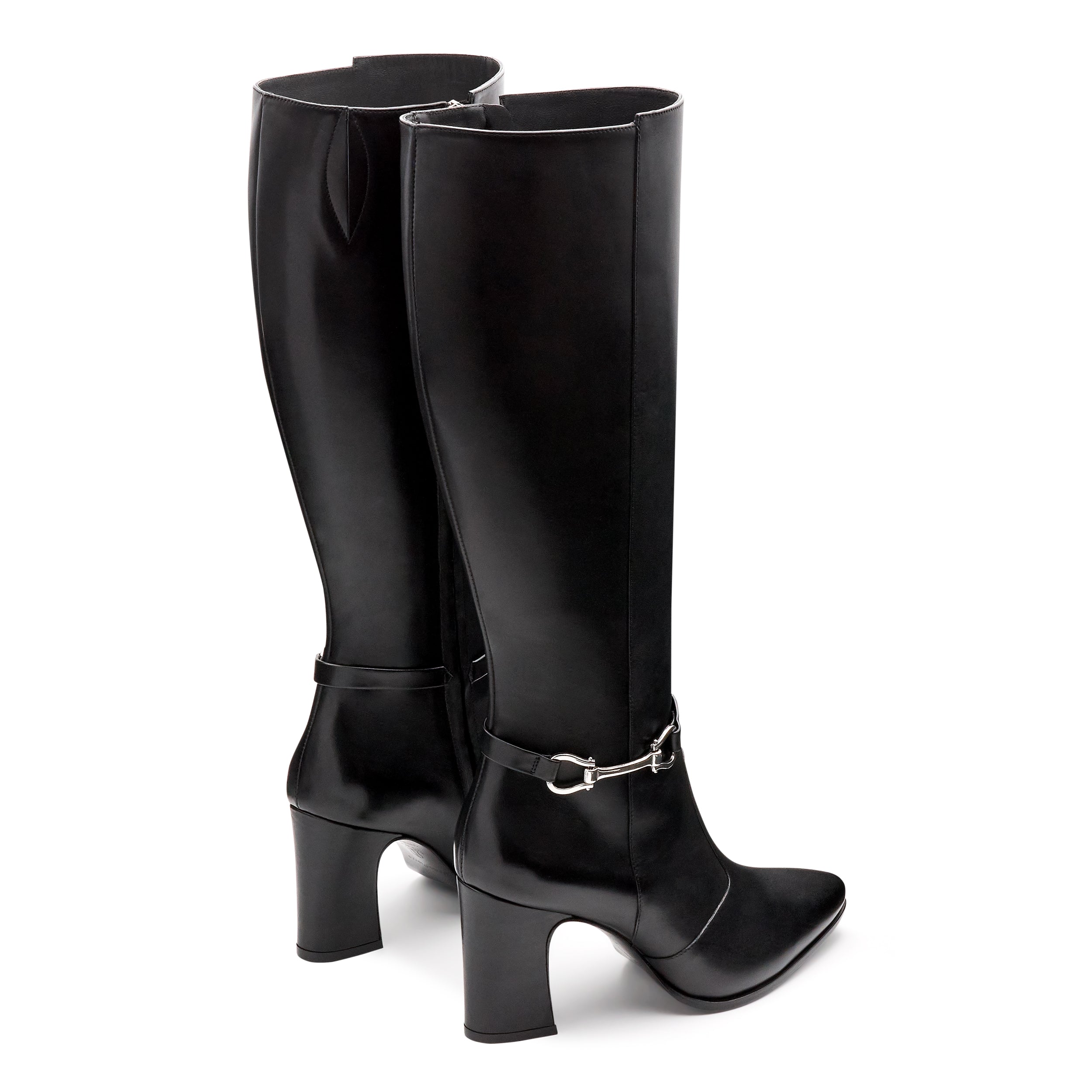 Botas altas con hebilla lateral para mujer