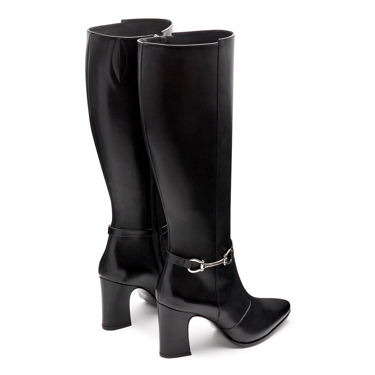Botas altas con hebilla lateral para mujer