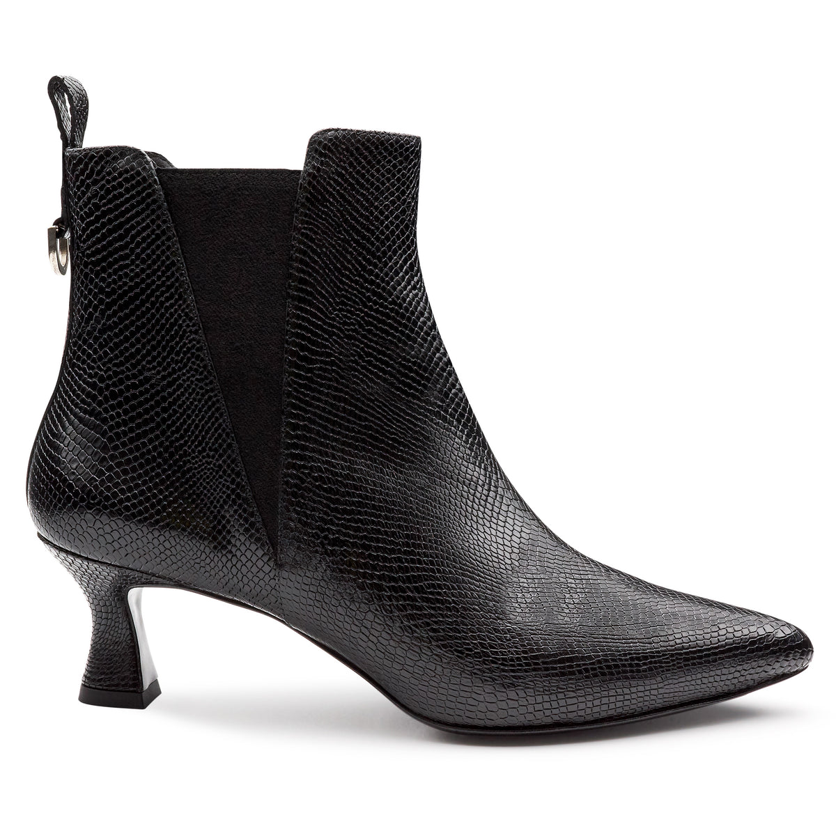 Botines de piel estilo kitten heel para mujer