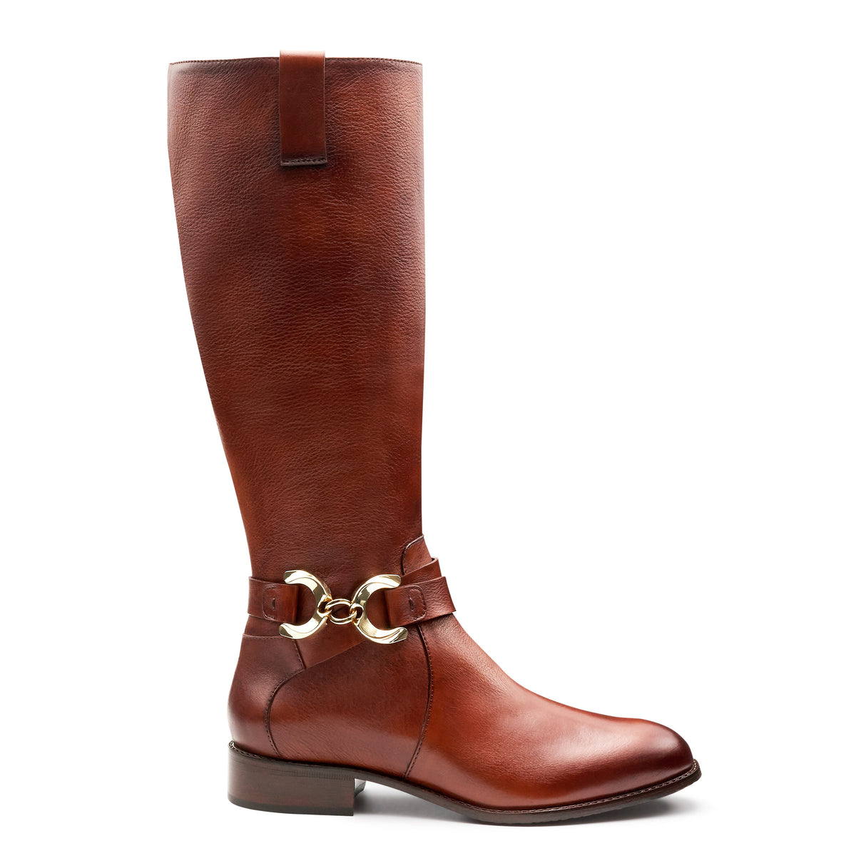 Botas altas de piel para mujer estilo hípico