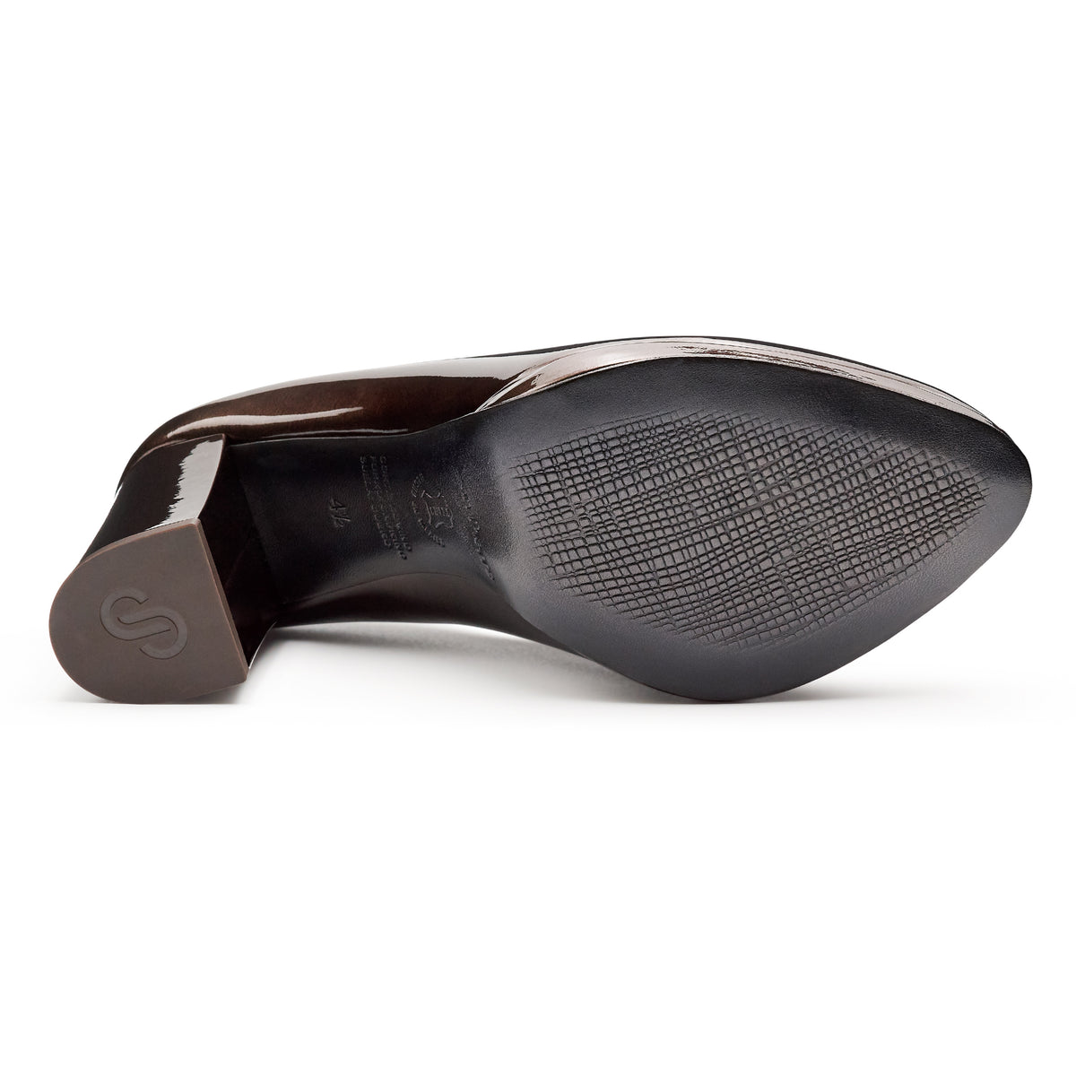 Zapatillas de charol con tacón alto para mujer