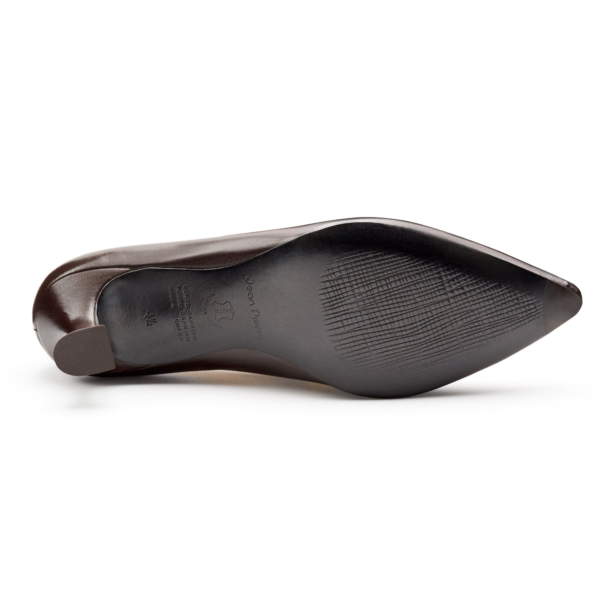 Zapatillas de piel estilo kitten heel para mujer