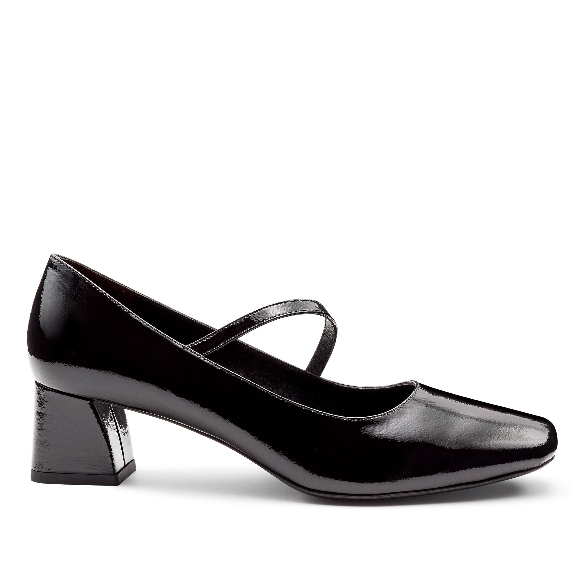 Zapatillas Mary Jane de charol con correa para mujer