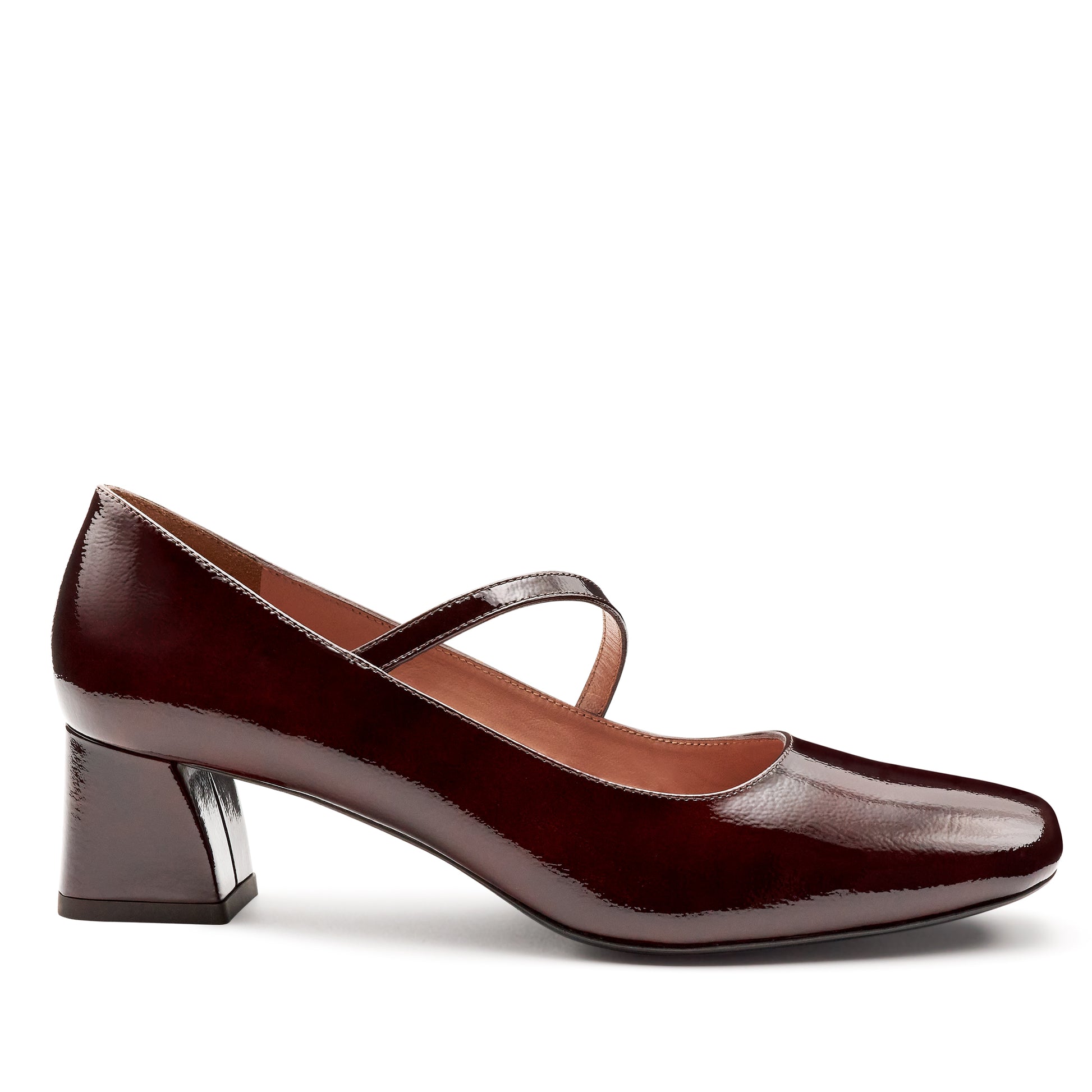 Zapatillas Mary Jane de charol con correa para mujer