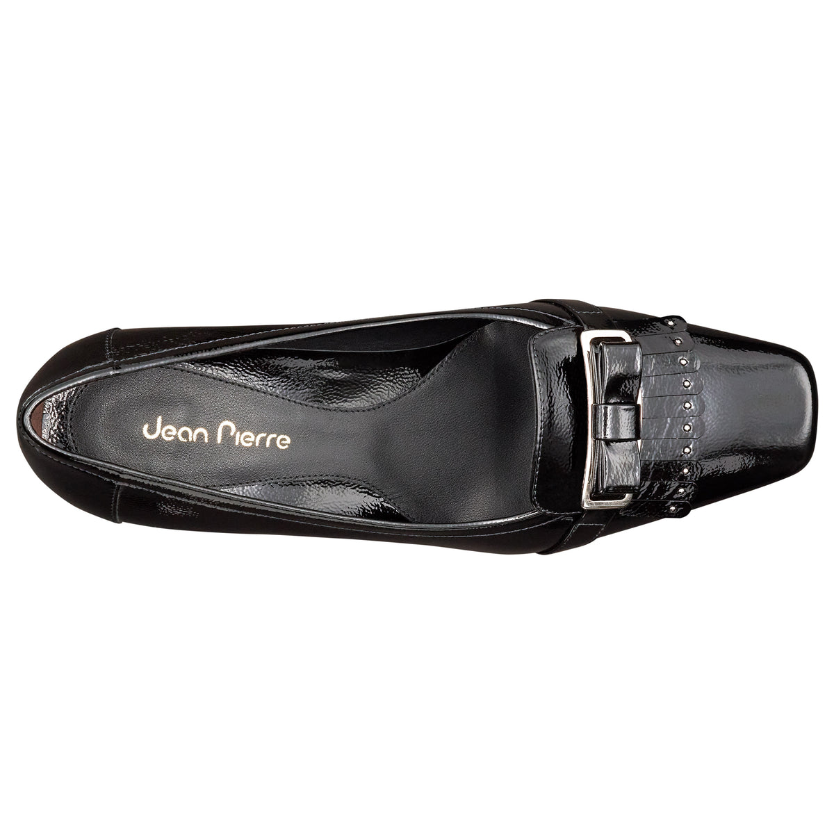 Zapatillas de charol con herraje y flecos para mujer