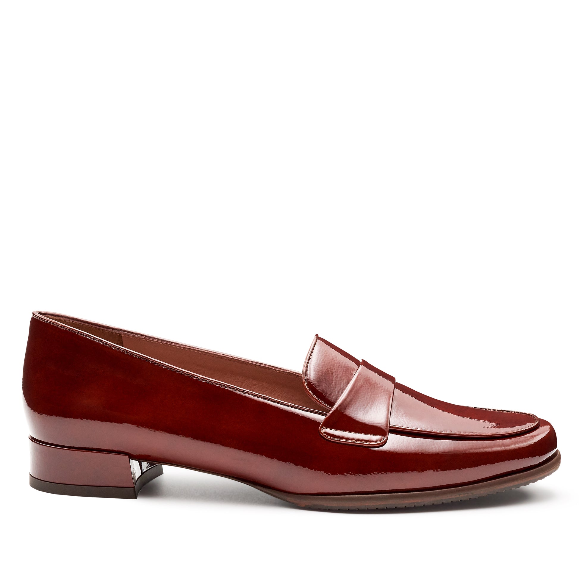 Mocasines de charol con antifaz para mujer