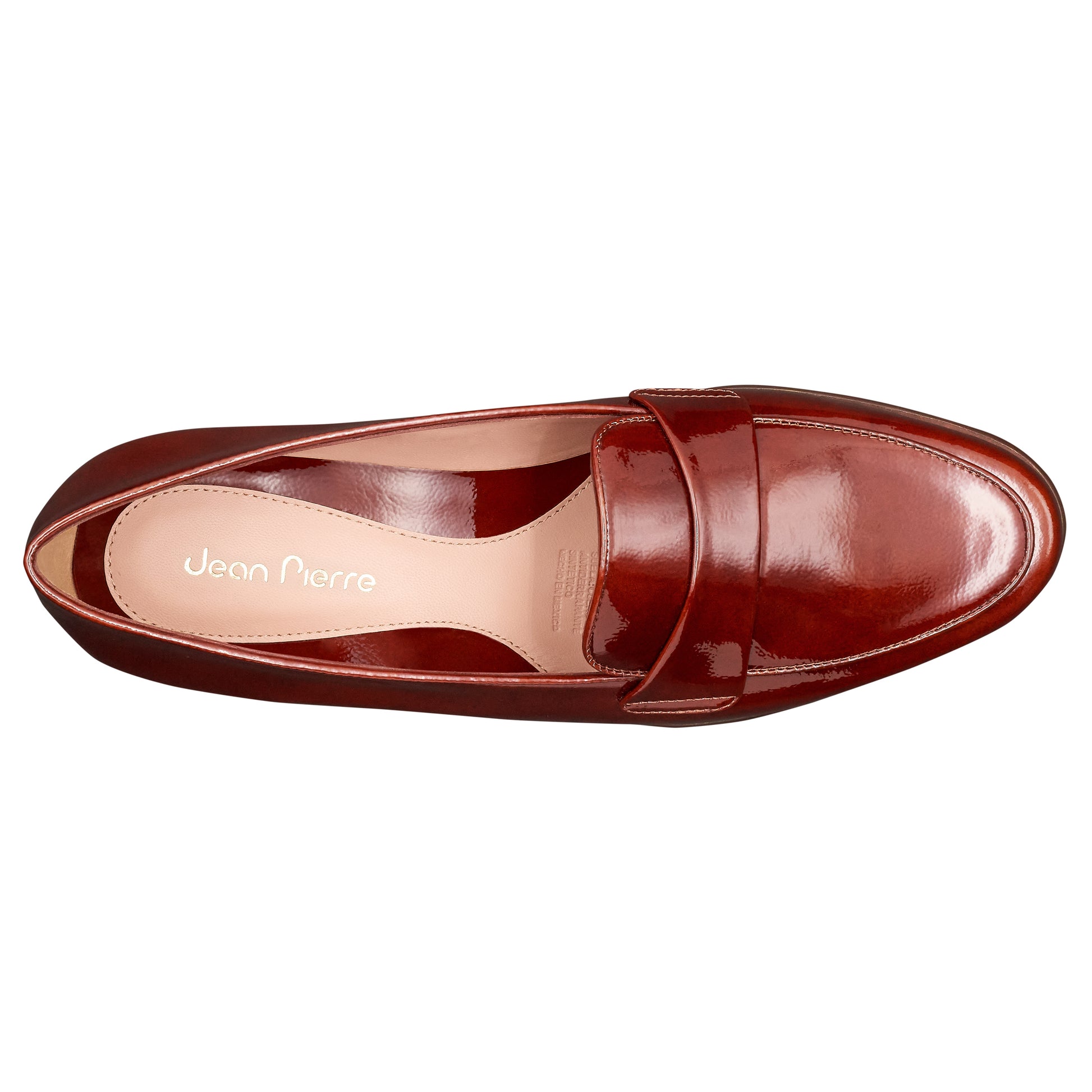 Mocasines de charol con antifaz para mujer