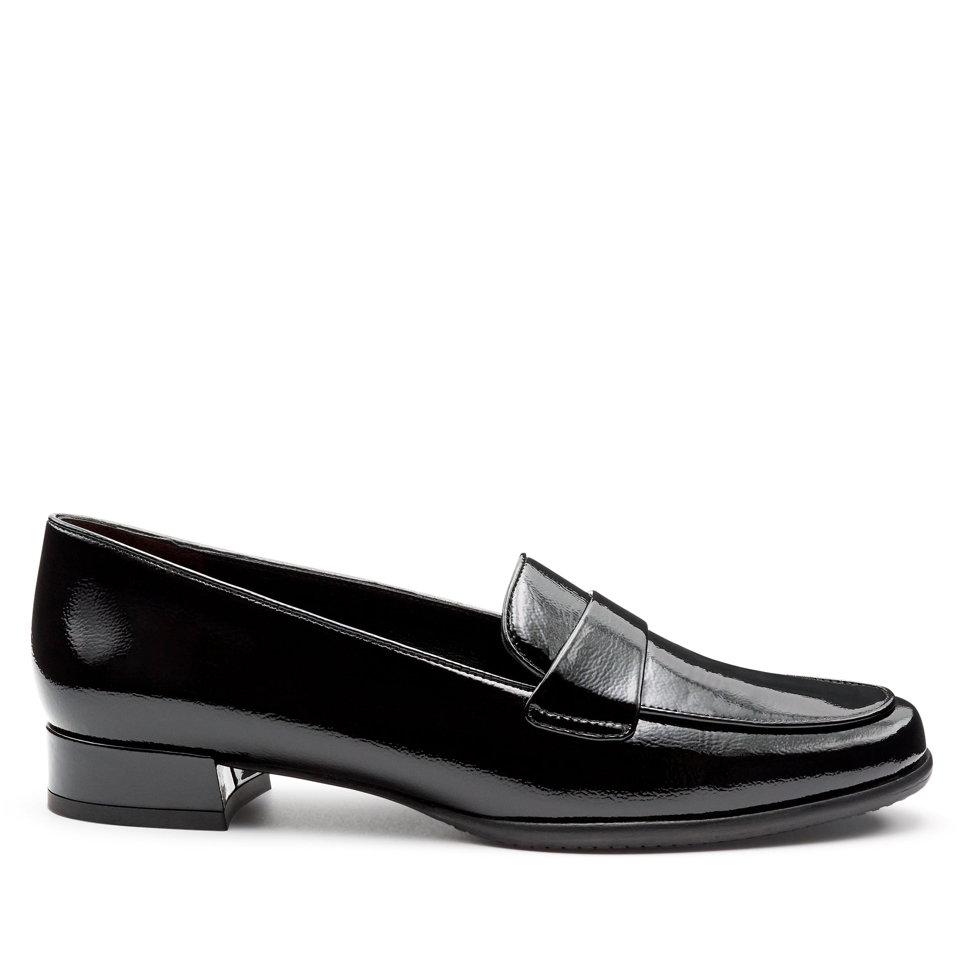 Mocasines de charol con antifaz para mujer