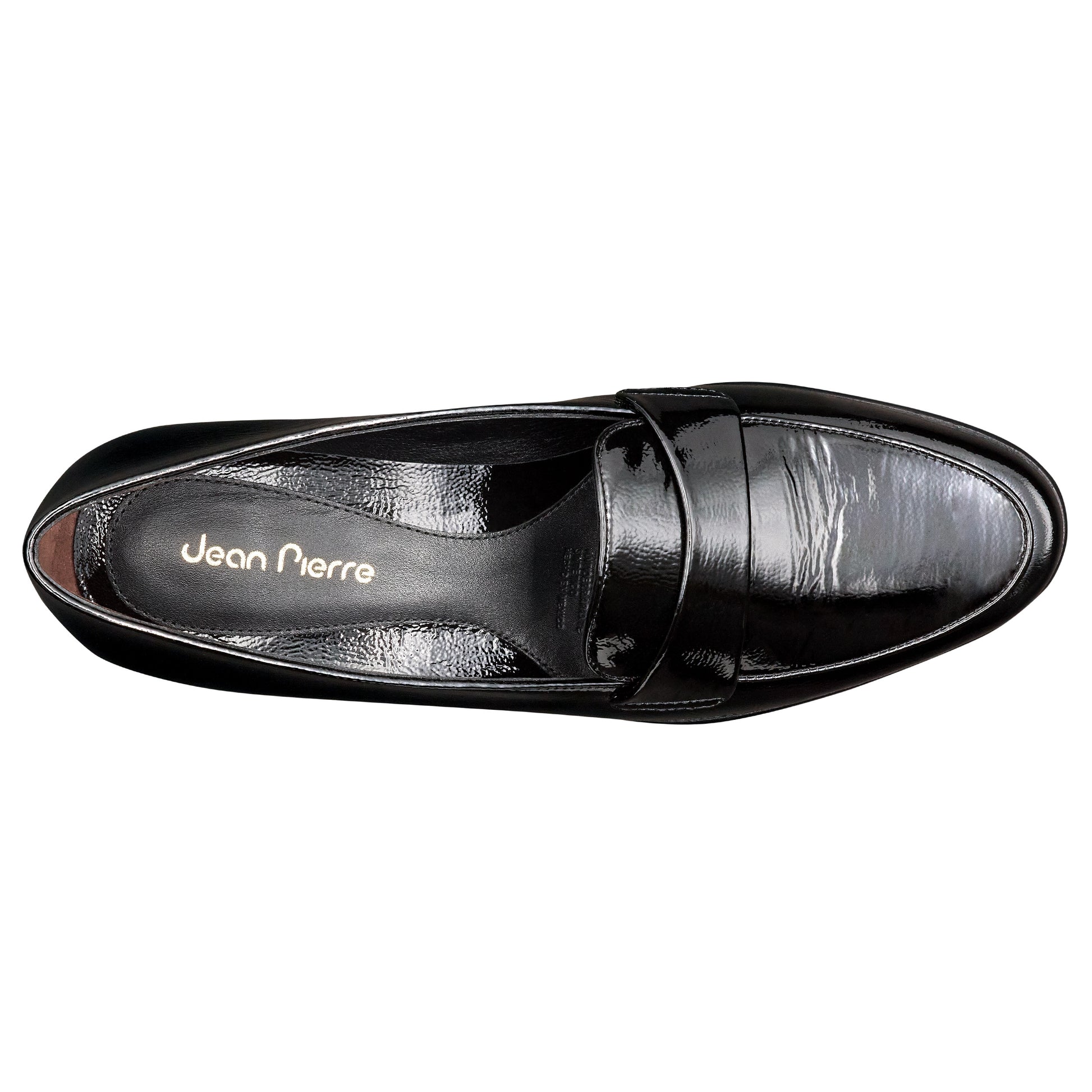 Mocasines de charol con antifaz para mujer
