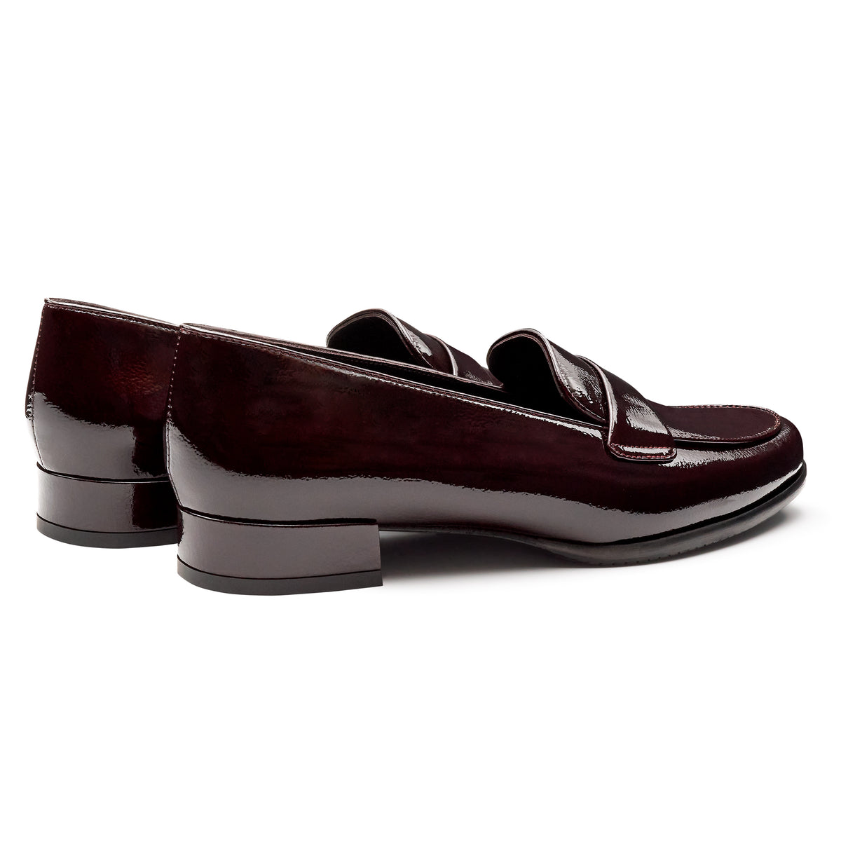 Mocasines de charol con antifaz para mujer