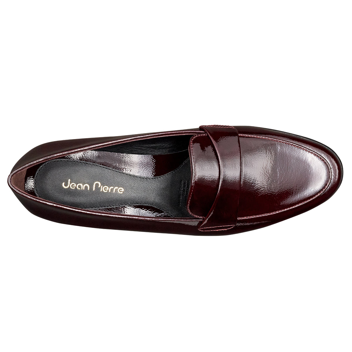Mocasines de charol con antifaz para mujer