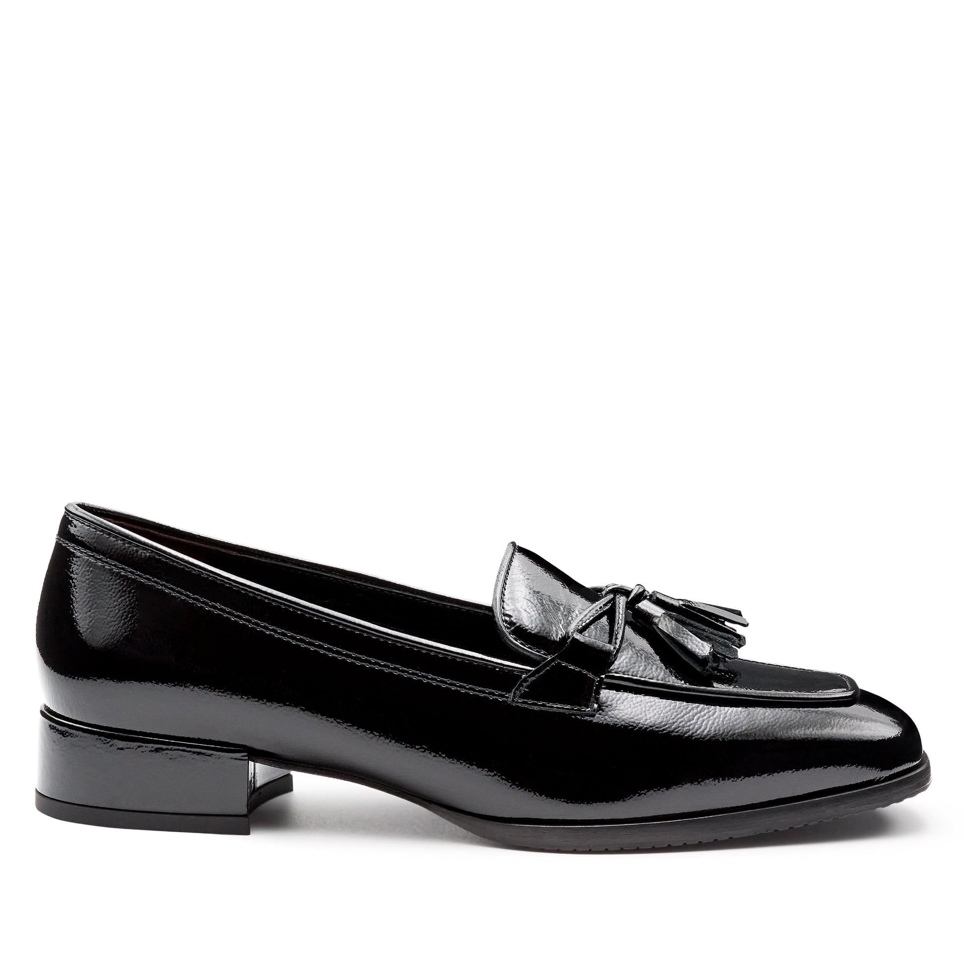 Mocasines de charol confortables con borlas para mujer