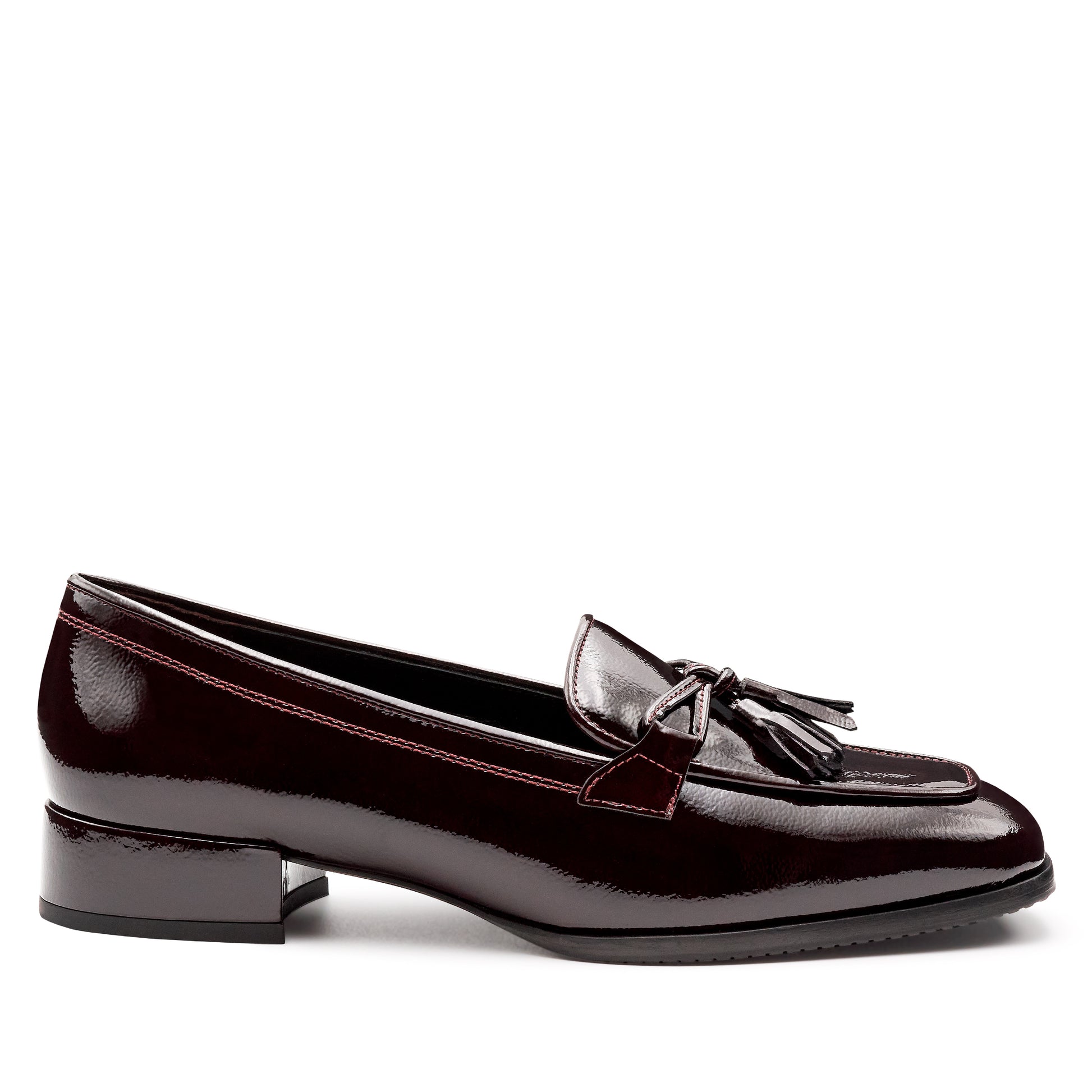 Mocasines de charol confortables con borlas para mujer