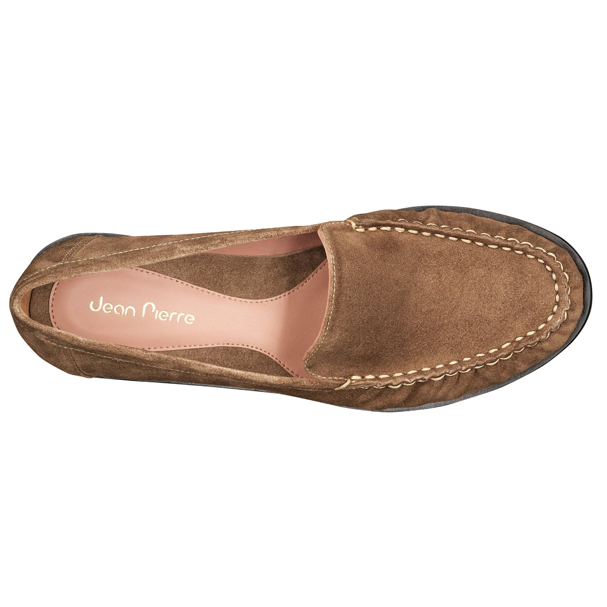Mocasines de gamuza café para mujer