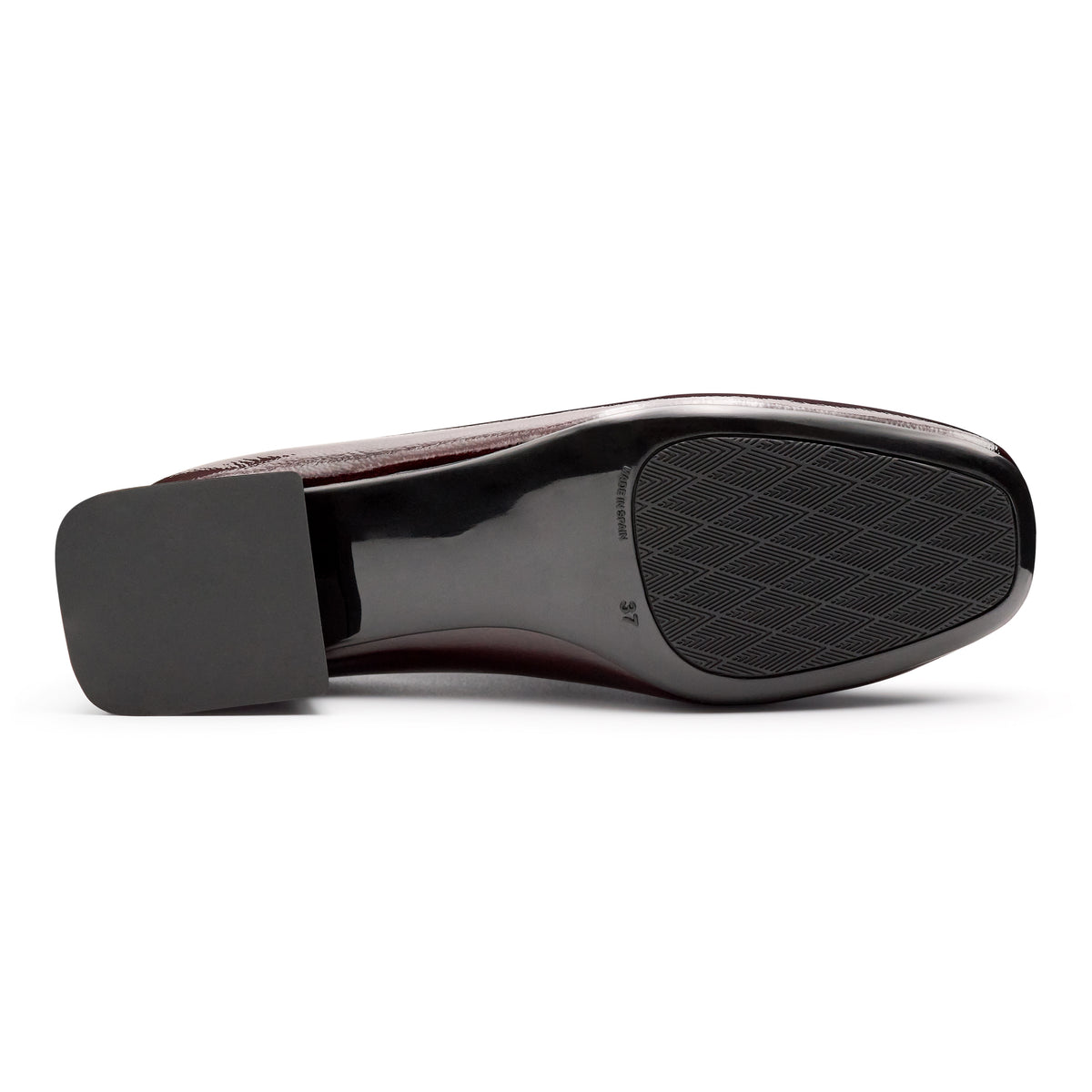 Mocasines de charol con hebilla para mujer