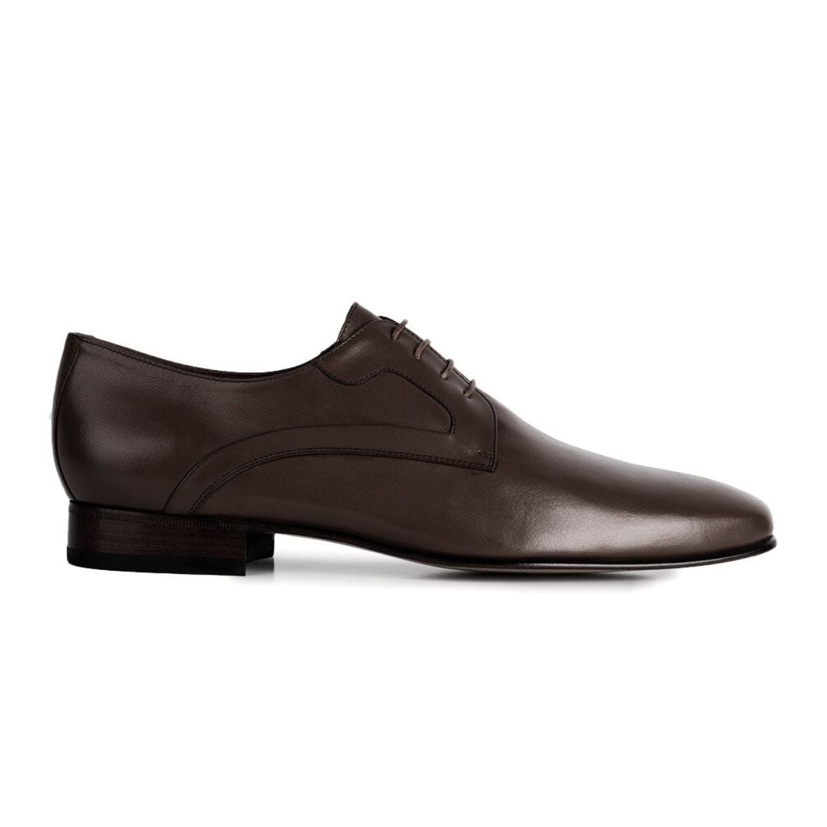 Zapatos formales derby de piel para hombre con costuras laterales