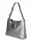Bolso de piel color plata para dama