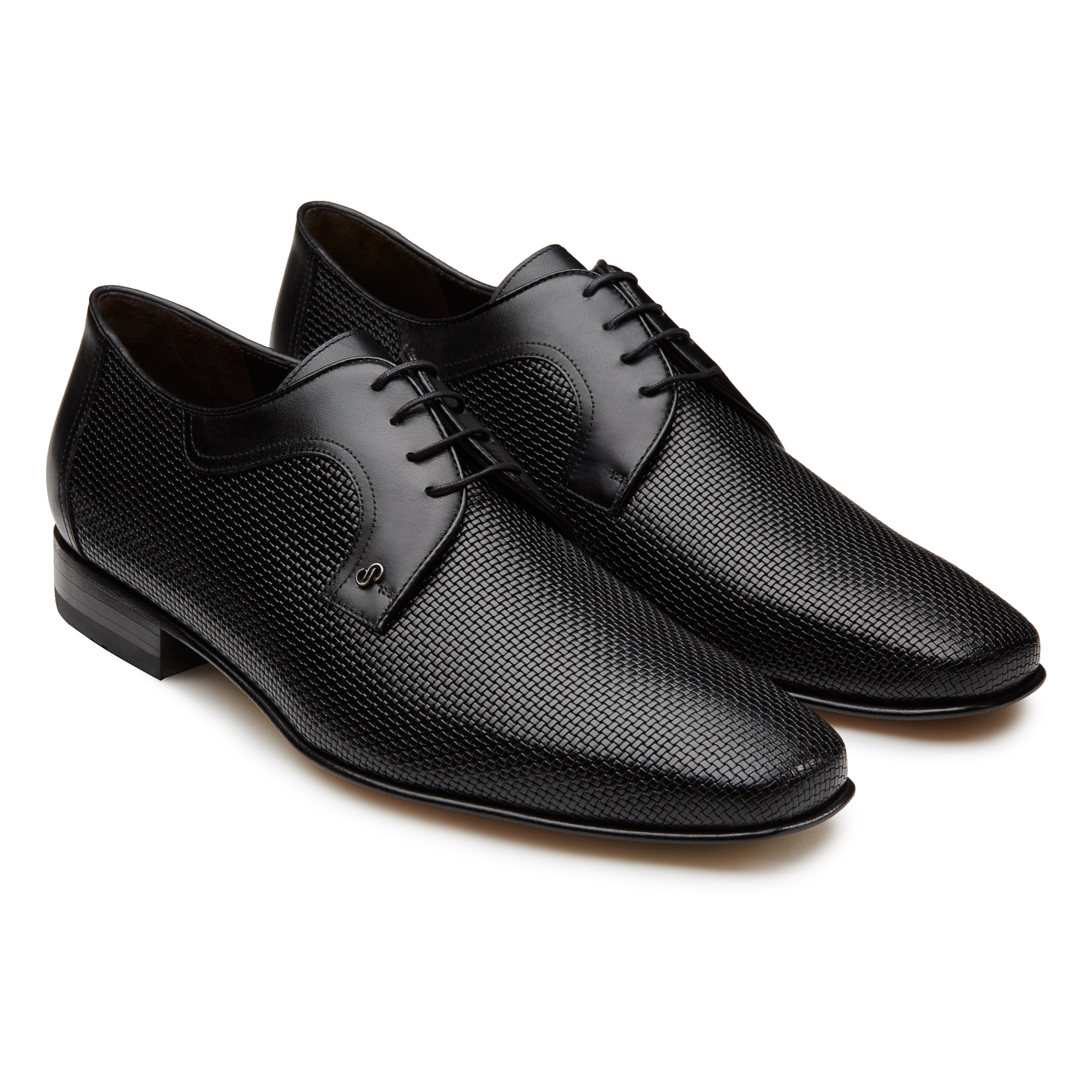 Zapatos de vestir tipo derby de piel grabada para hombre
