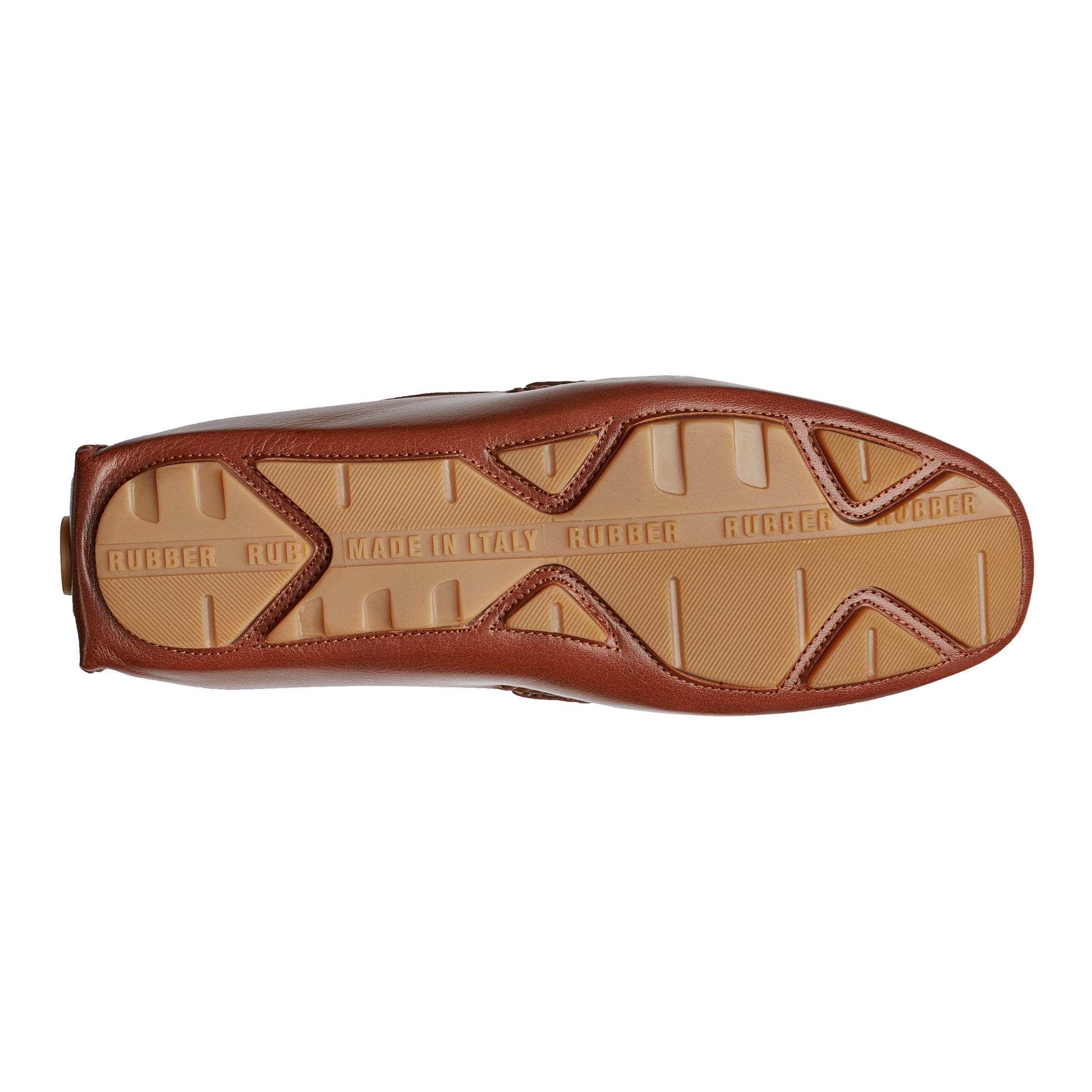 Mocasines tipo driver con hebilla para caballero brandy