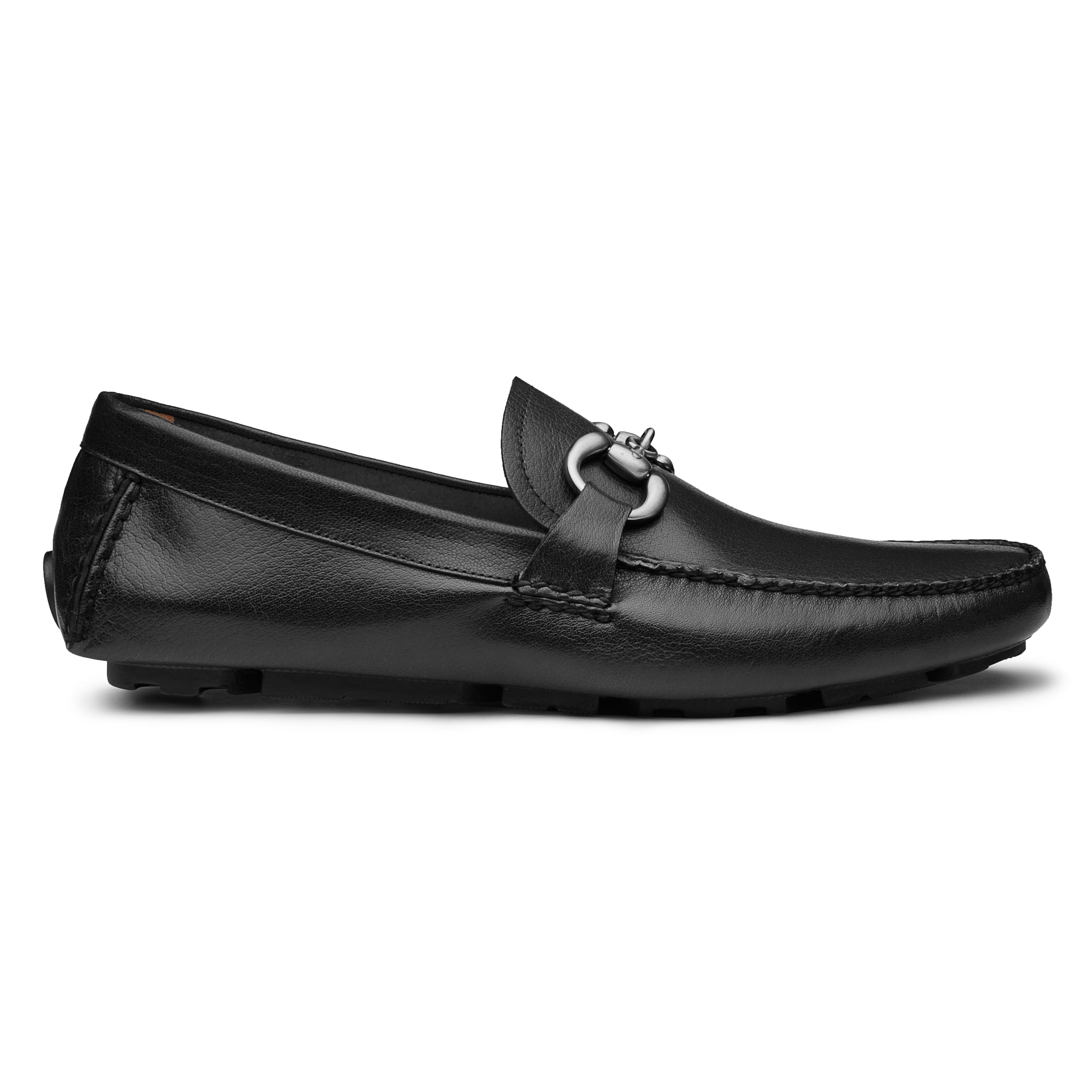 Mocasínes de piel tipo driver con hebilla para caballero