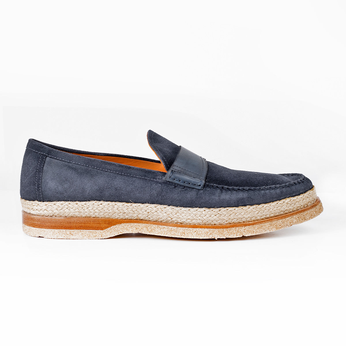 Mocasines de gamuza estilo espadrille para caballero
