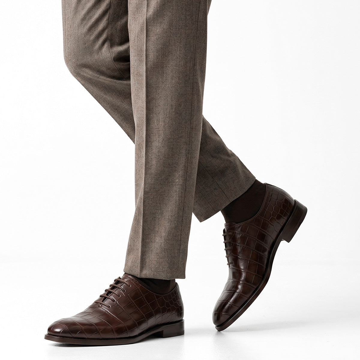 Zapato Oxford Jean Pierre – Croco Chocolate Elegance
