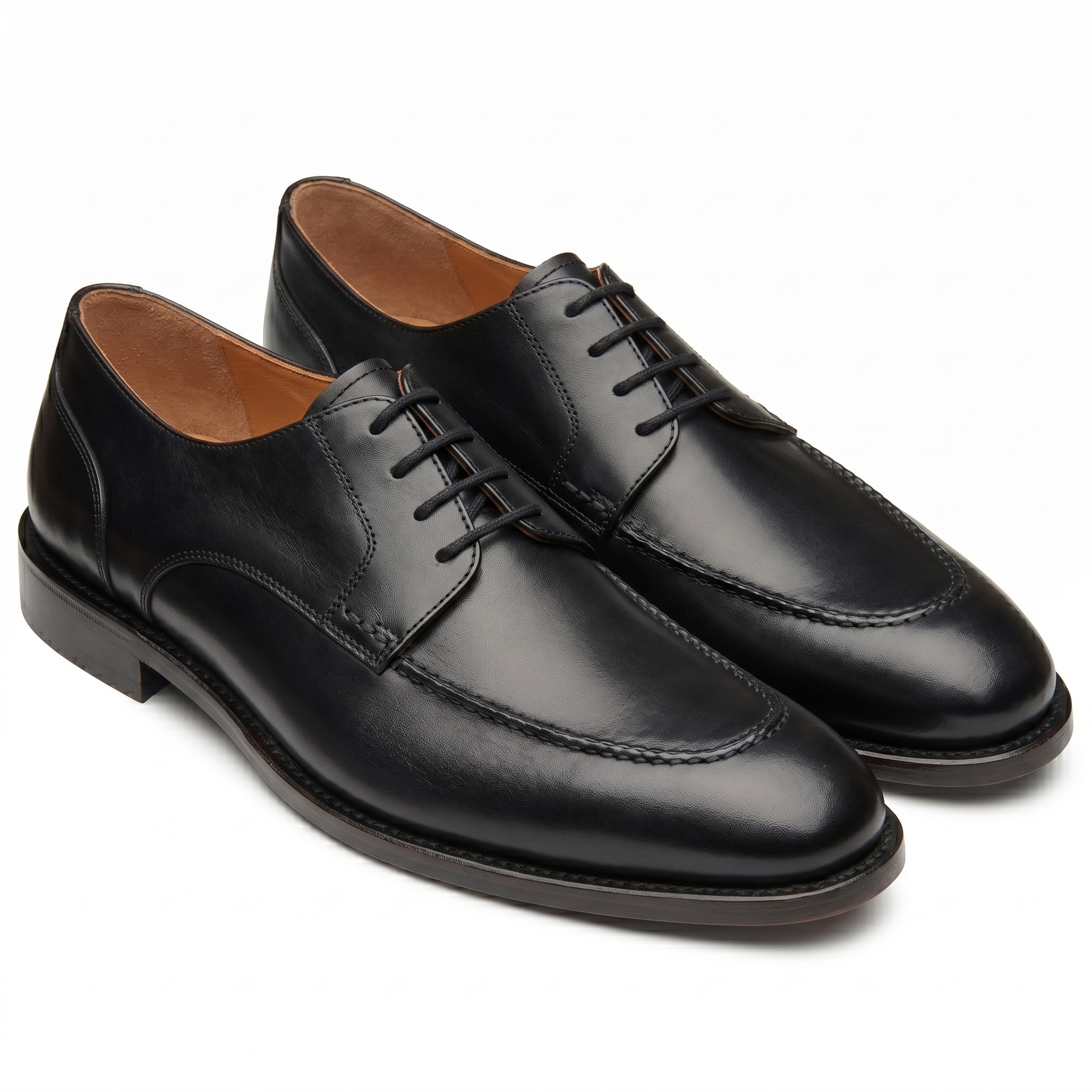 Zapatos pintados a mano de piel estilo derby para hombre