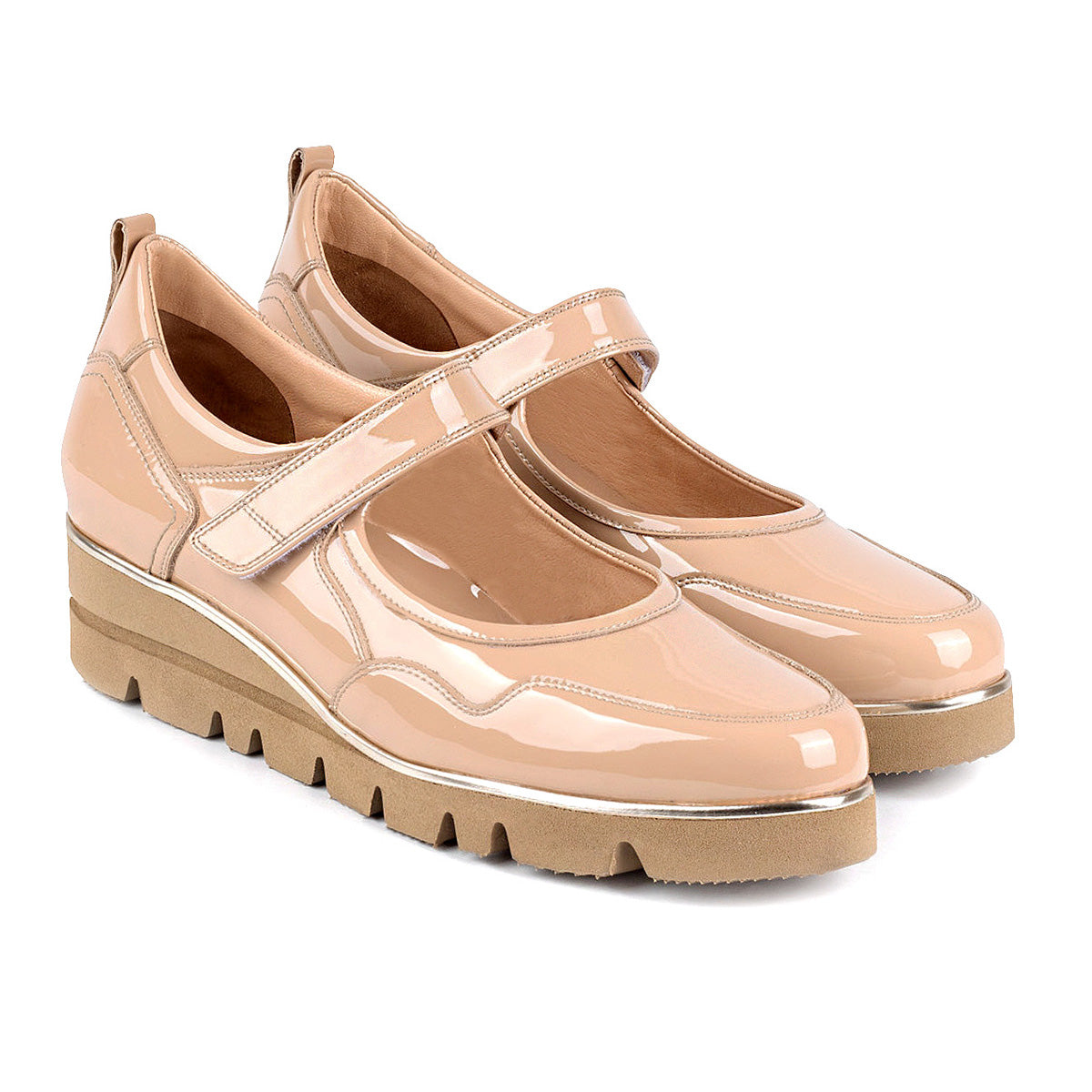 Zapatos mary Jane casuales de charol con suela confort para dama