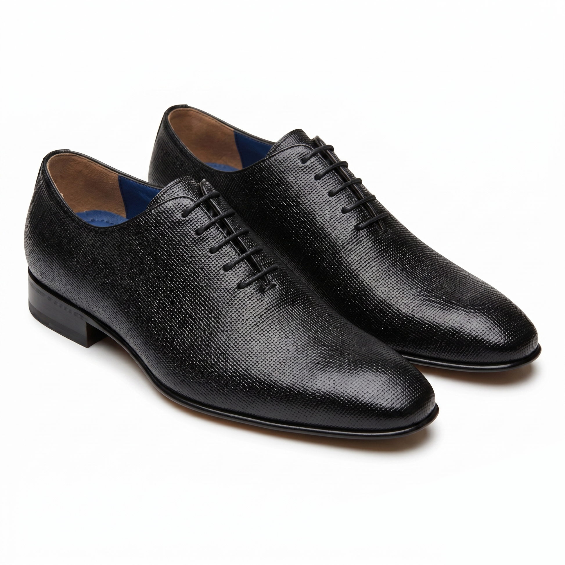 Zapato Oxford Jean Pierre en Charol de Becerro con Textura Láser