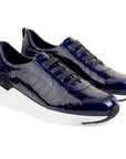 Sneakers de charol azul para dama