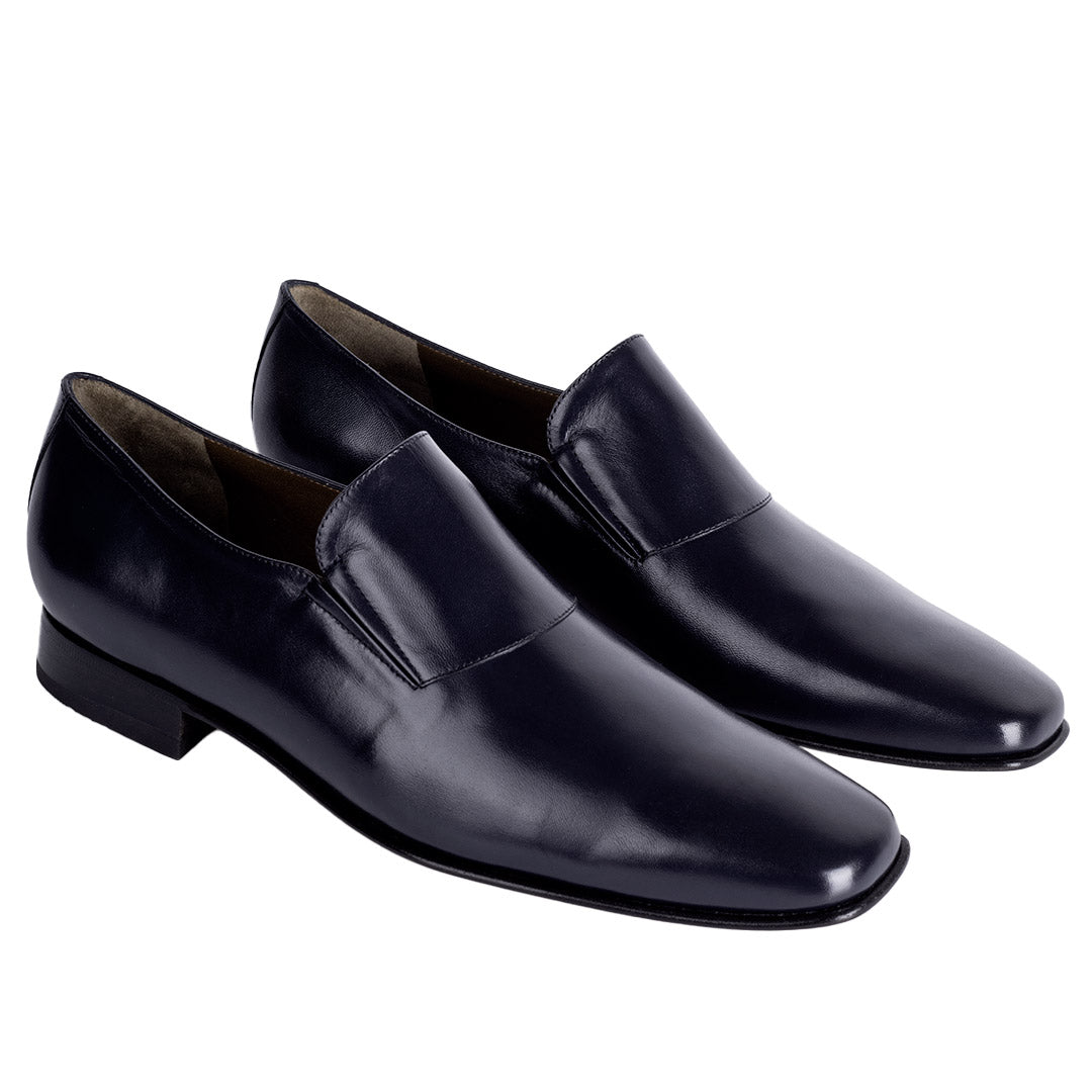 Mocasines slip on de piel con elásticos laterales para hombre